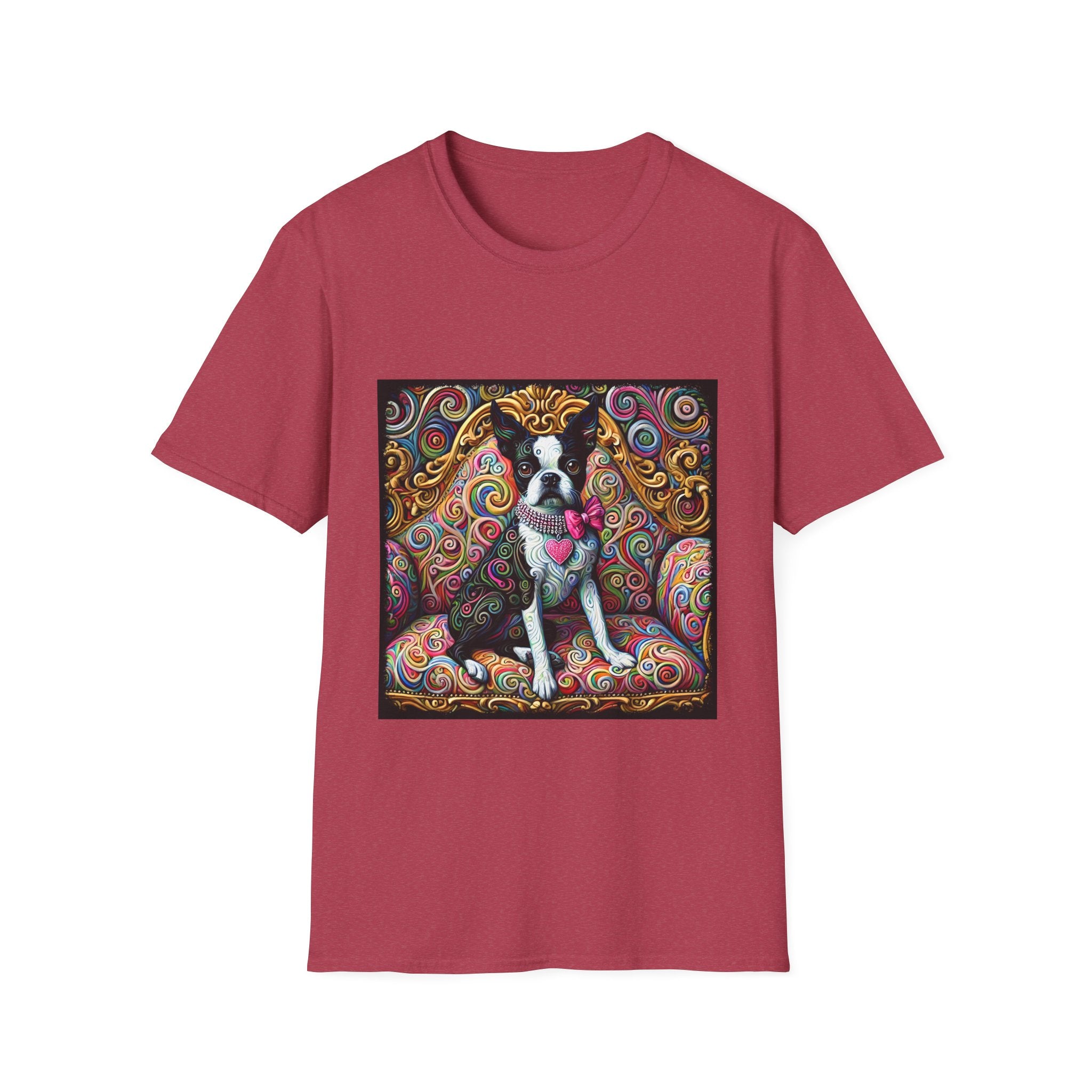Boston Terrier Love Swirl | Unisex Dog T-Shirt