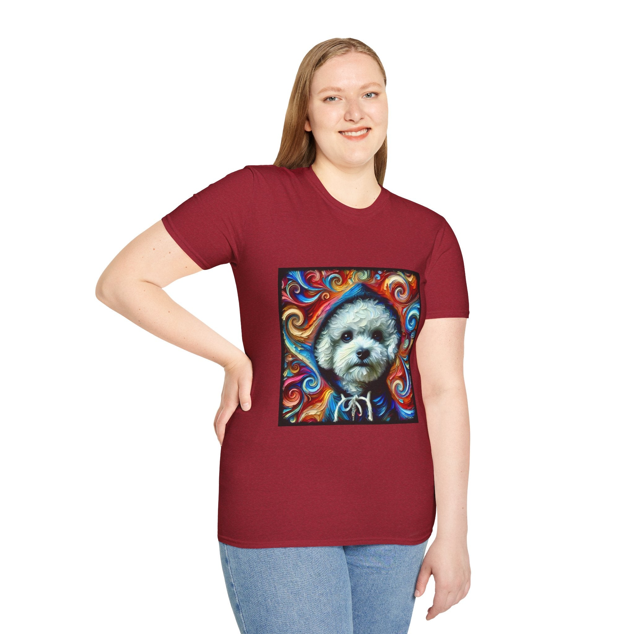 Bichon Frise Street Swirl | Unisex Dog T-Shirt