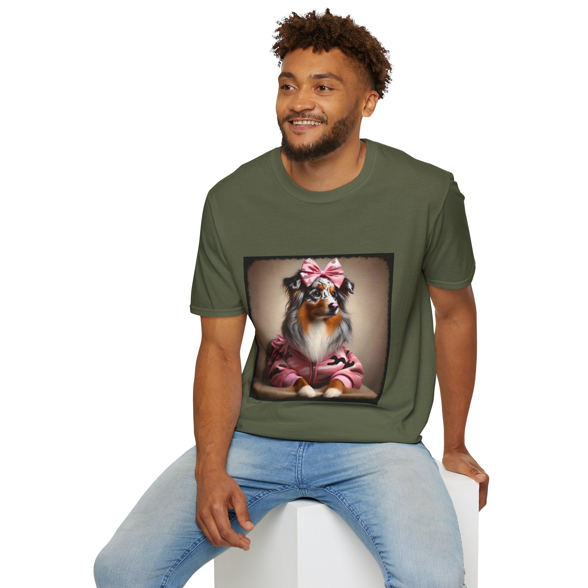 Australian Shepherd Camo Cutie | Unisex Dog T-Shirt