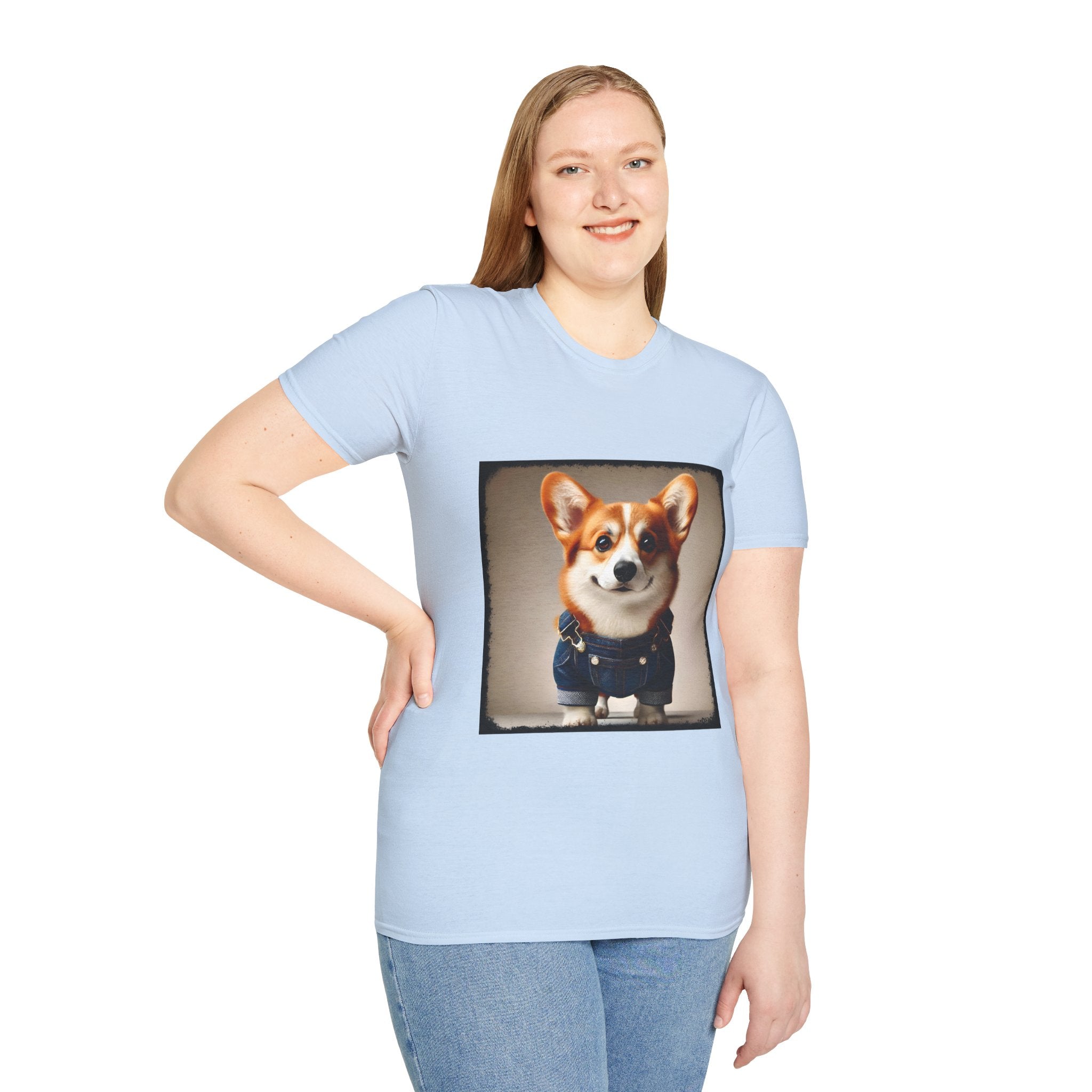 Pembroke Welsh Corgi Denim Dream | Unisex Dog T-Shirt