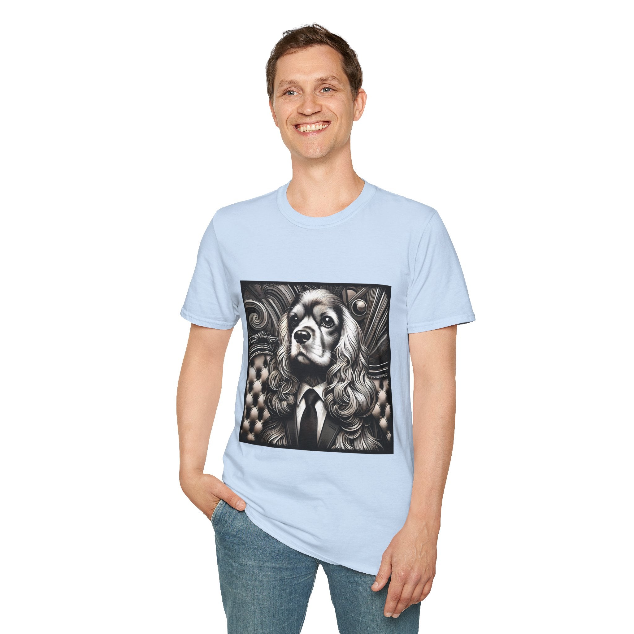 Cocker Spaniel B&W Gentleman | Unisex Dog T-Shirt