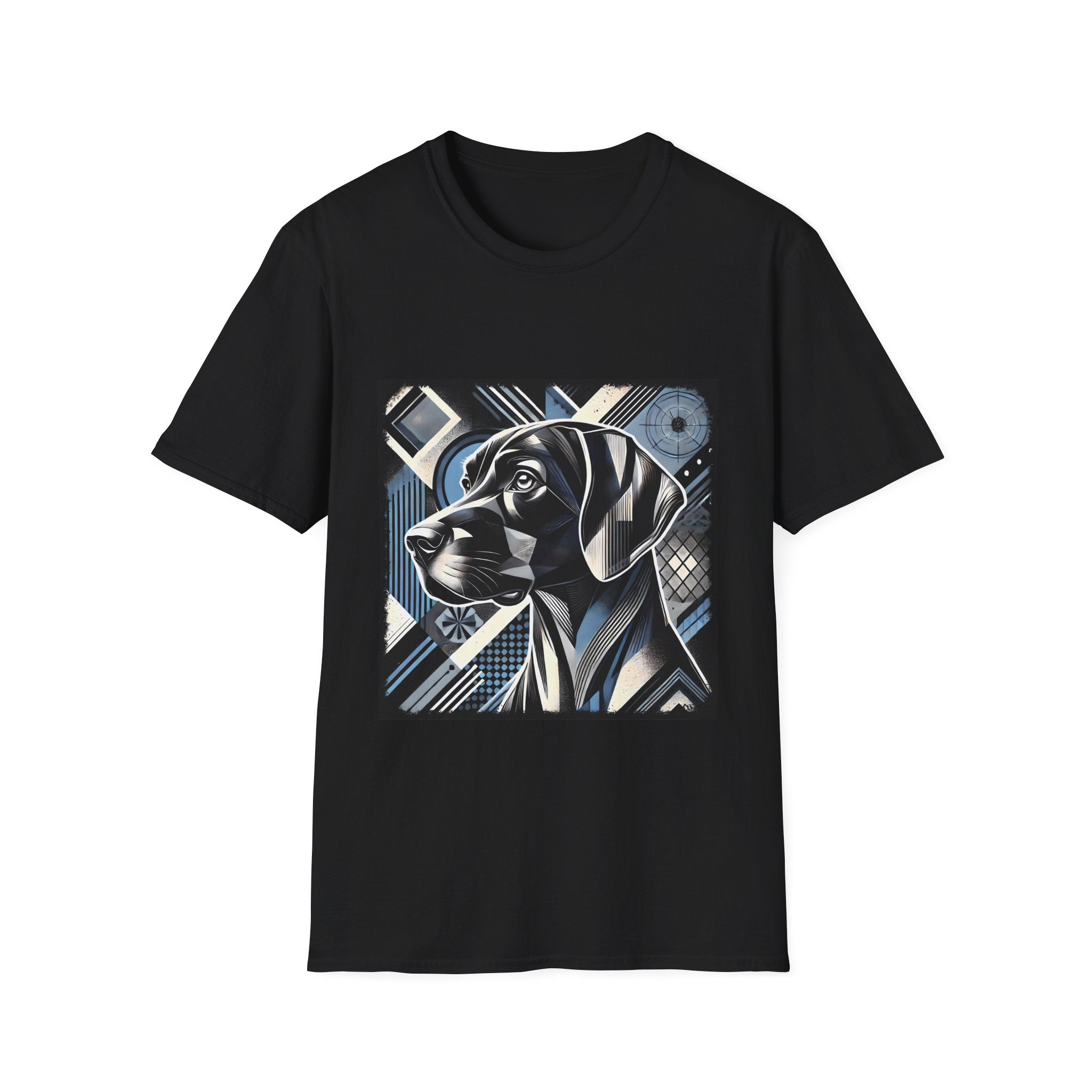 German Shorthaired Pointer Blue Geometric | Unisex Dog T-Shirt