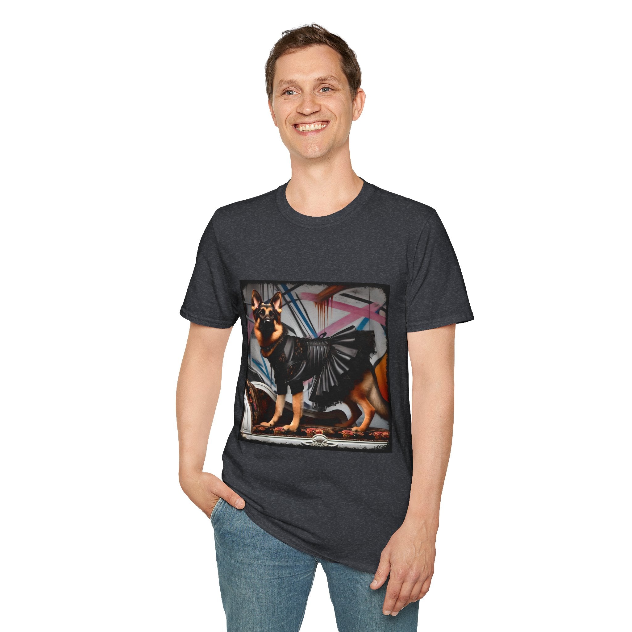 German Shepherd Leather Rebel | Unisex Dog T-Shirt