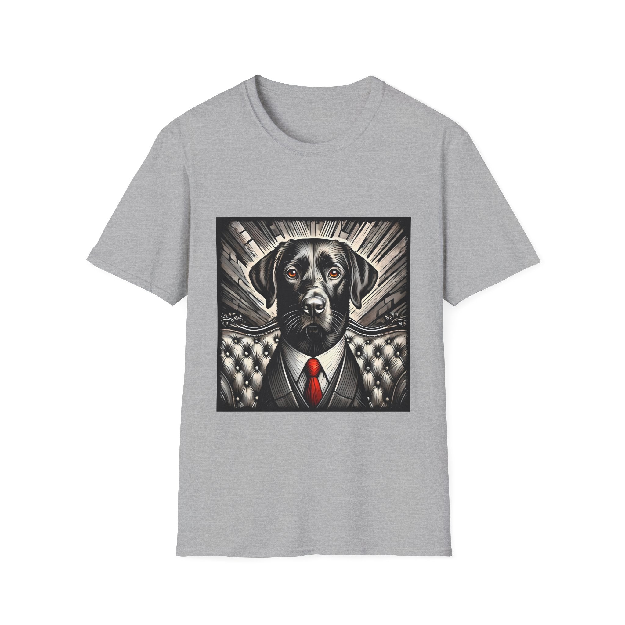 Labrador Retriever B&W Bold Red Tie | Unisex Dog T-Shirt
