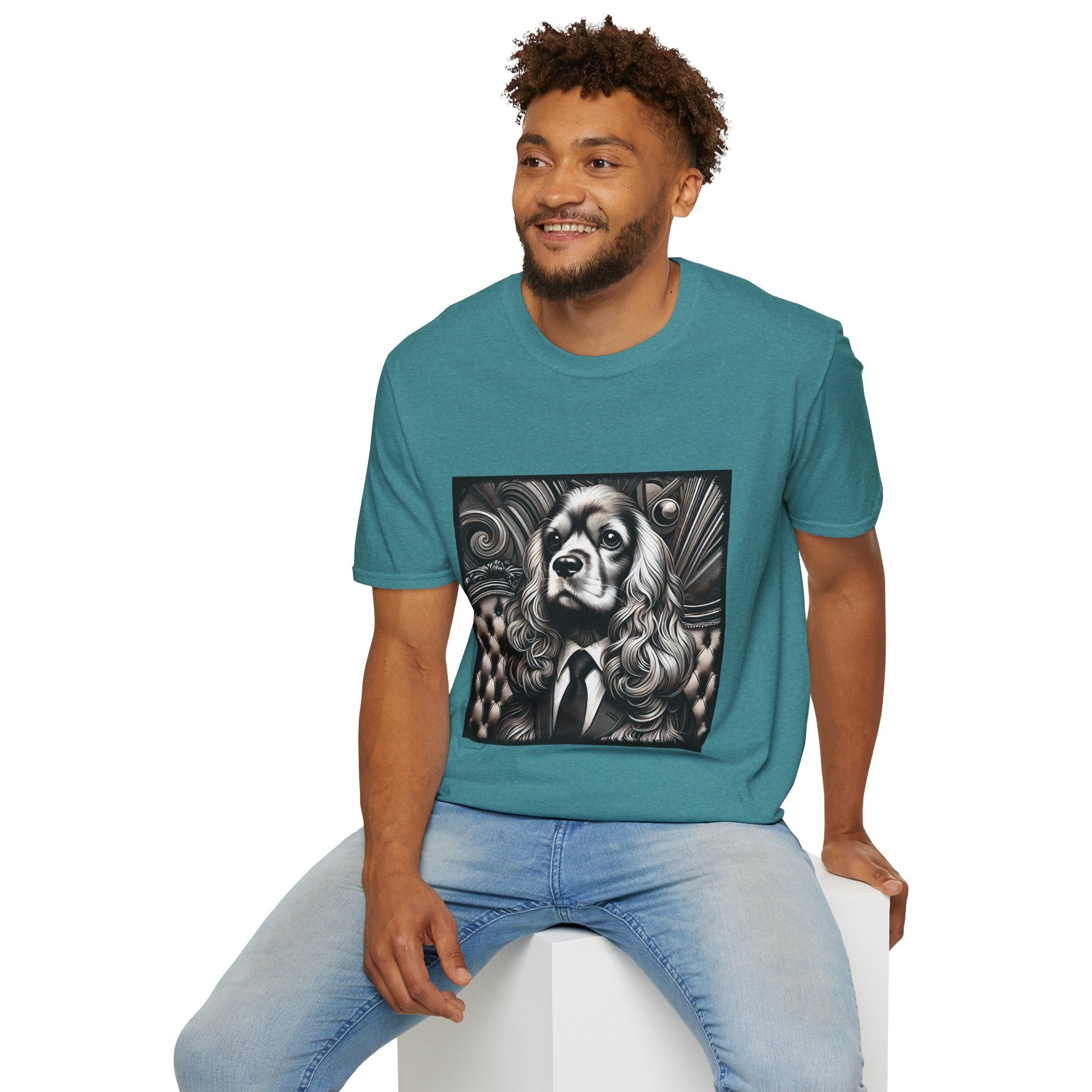 Cocker Spaniel B&W Gentleman | Unisex Dog T-Shirt