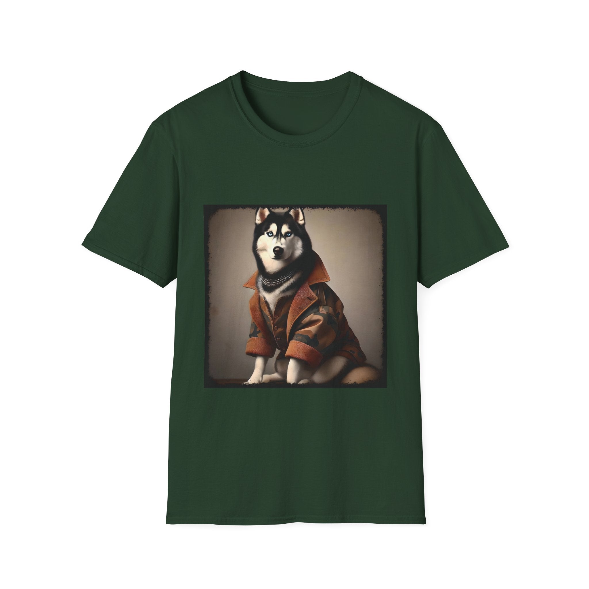 Siberian Husky Camo Cutie | Unisex Dog T-Shirt