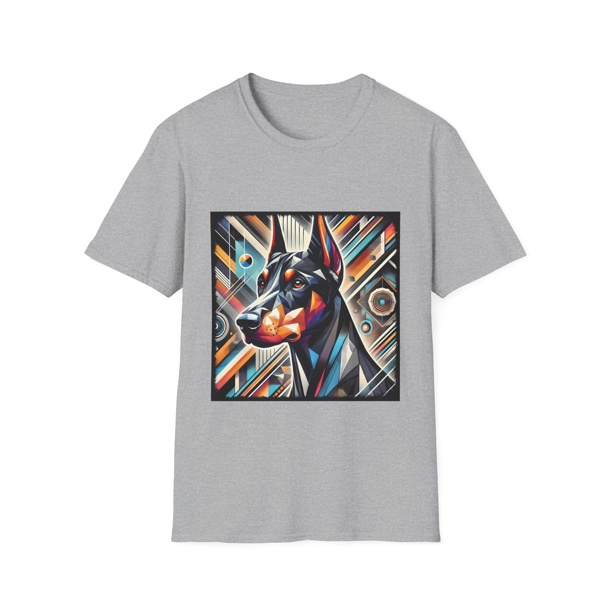Doberman Pinscher Multicolored Geometric | Unisex Dog T-Shirt