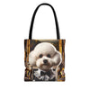 Bichon Frise Luxe Lineage | Dog Themed Tote Bag