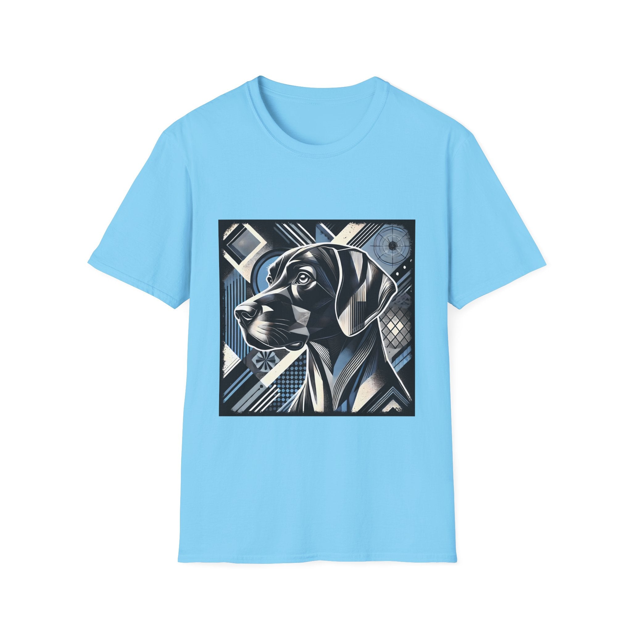 German Shorthaired Pointer Blue Geometric | Unisex Dog T-Shirt