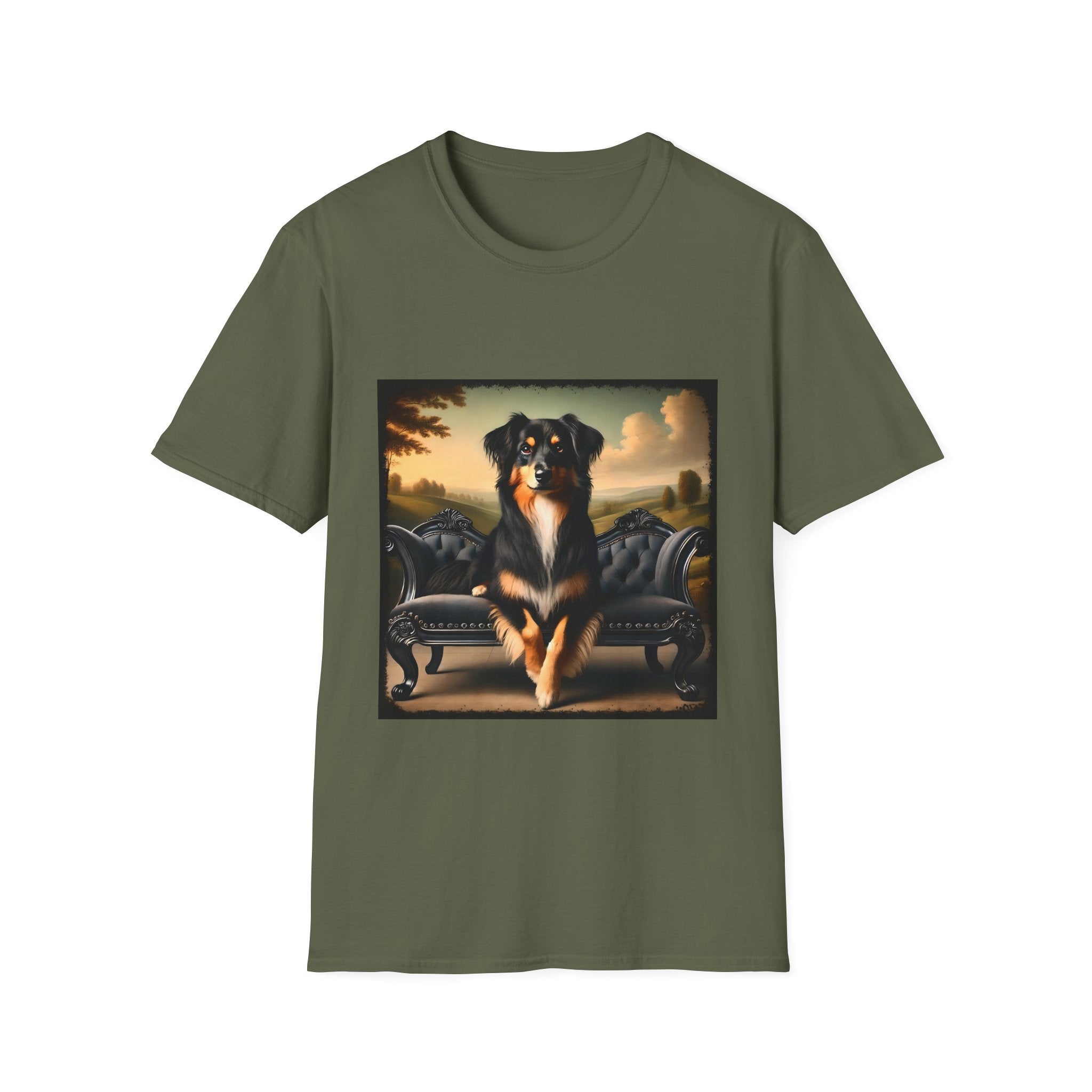 Miniature American Shepherd Poised Portrait | Unisex Dog T-Shirt