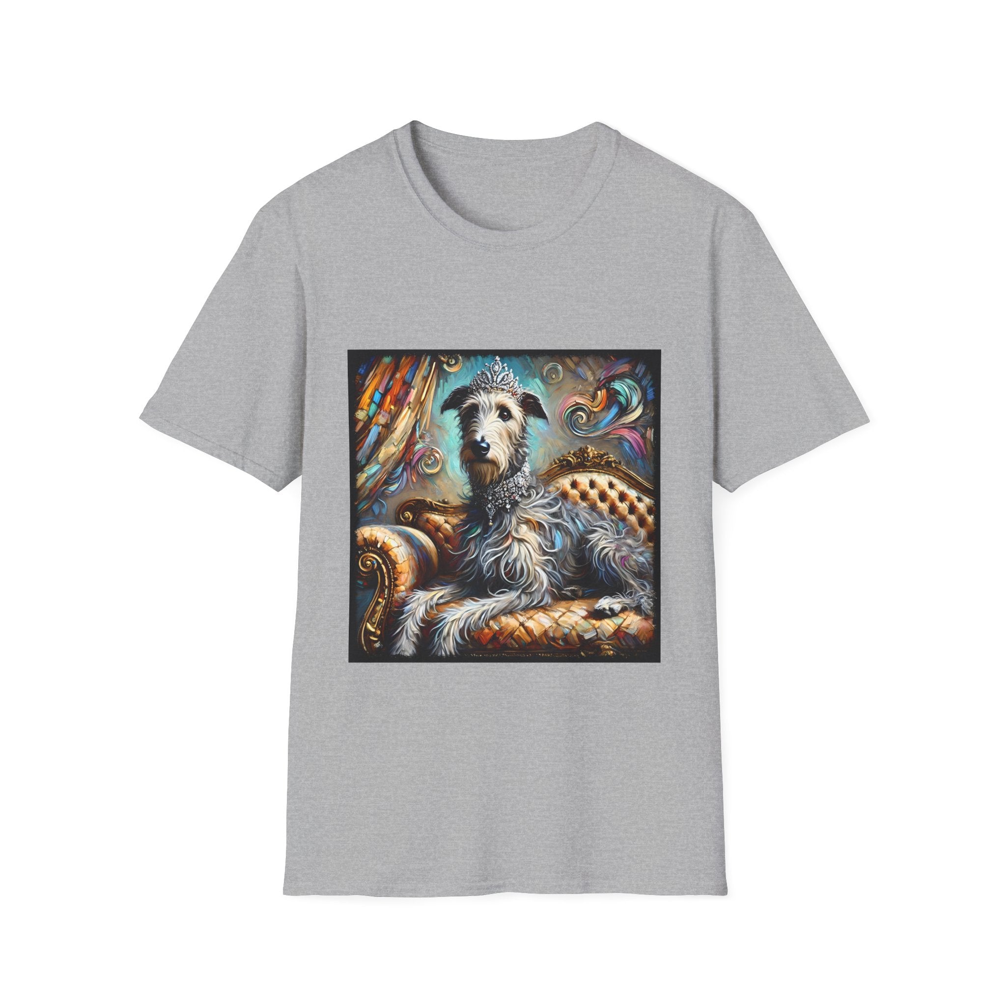 Irish Wolfhound Diamond Diva Swirl | Unisex Softstyle T-Shirt