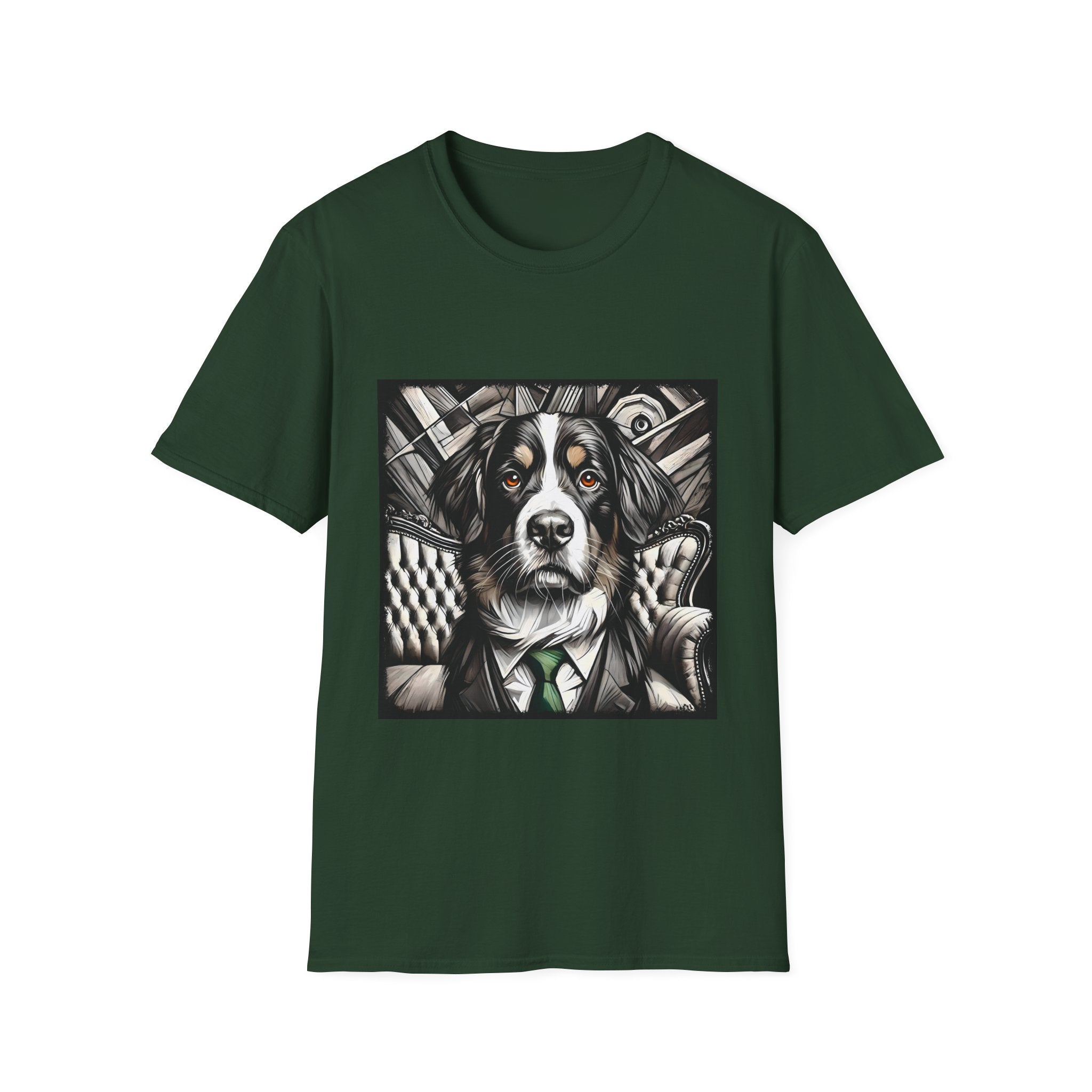 Bernese Mountain Dog B&W Bold Eyes | Unisex Dog T-Shirt