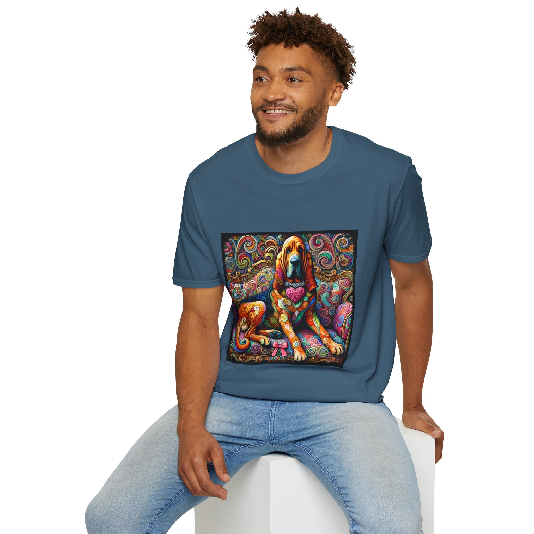 Bloodhound Love Swirl | Unisex Dog T-Shirt