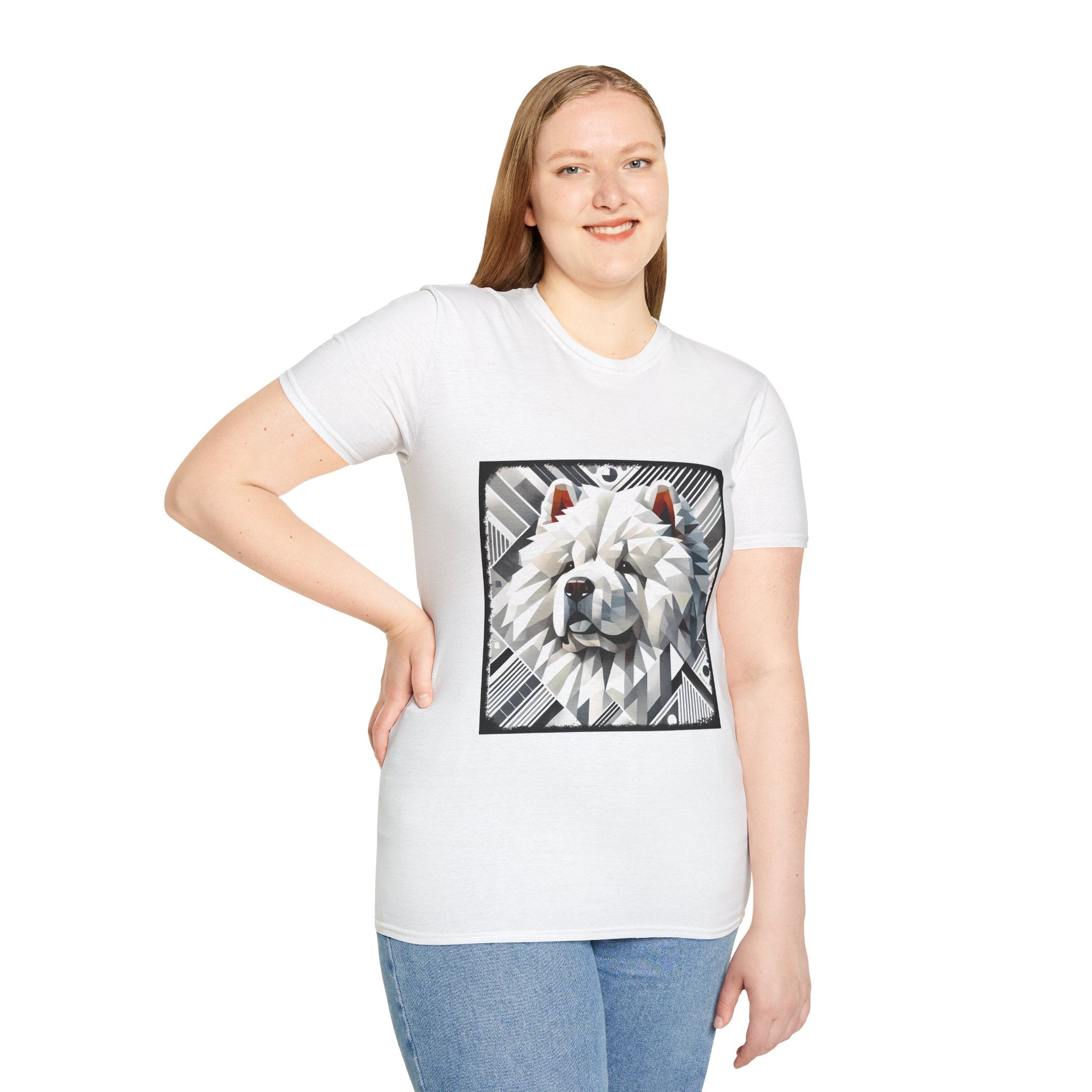 Chow Chow Snow Geometric | Unisex Dog T-Shirt