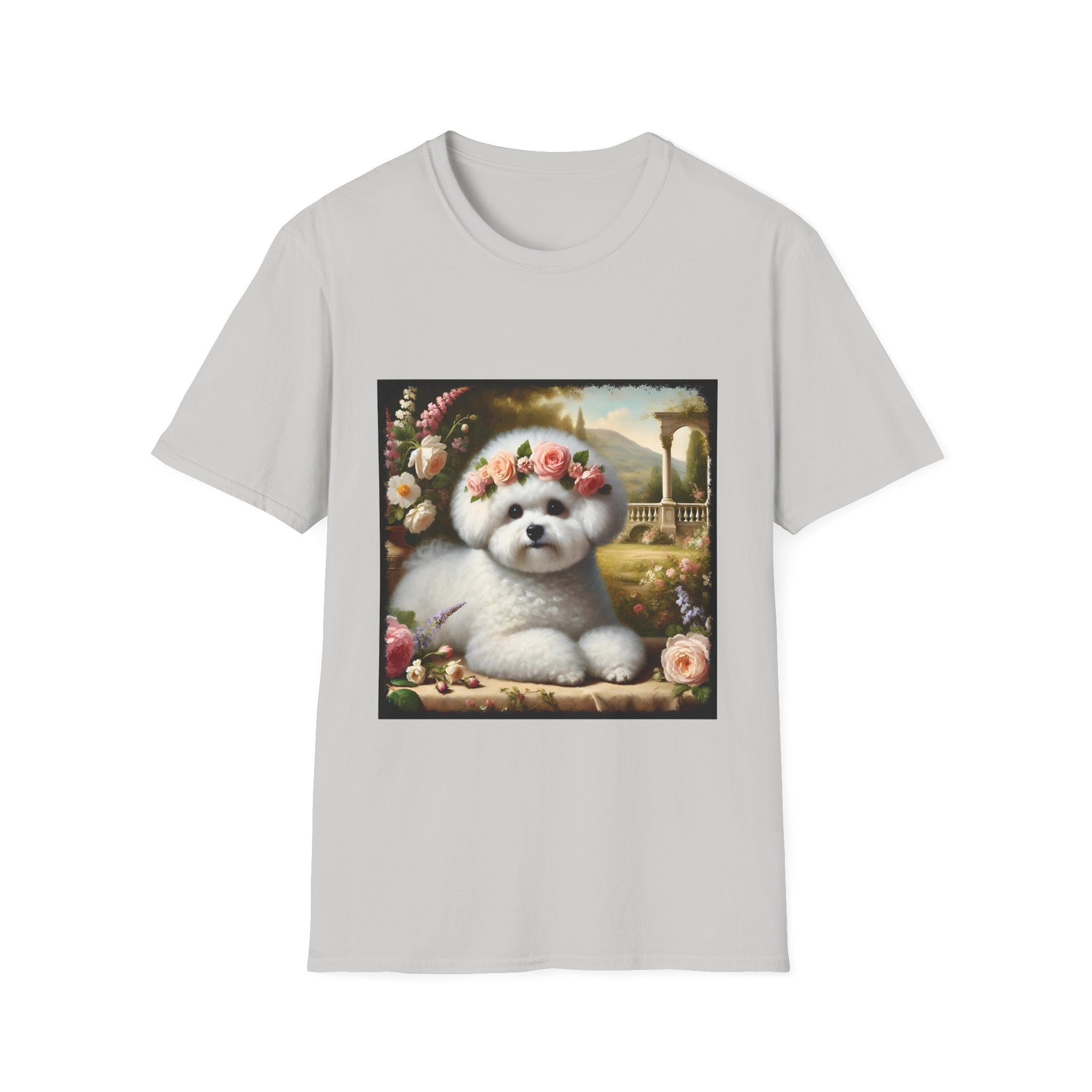 Bichon Frise Rose Pup | Unisex Dog T-Shirt