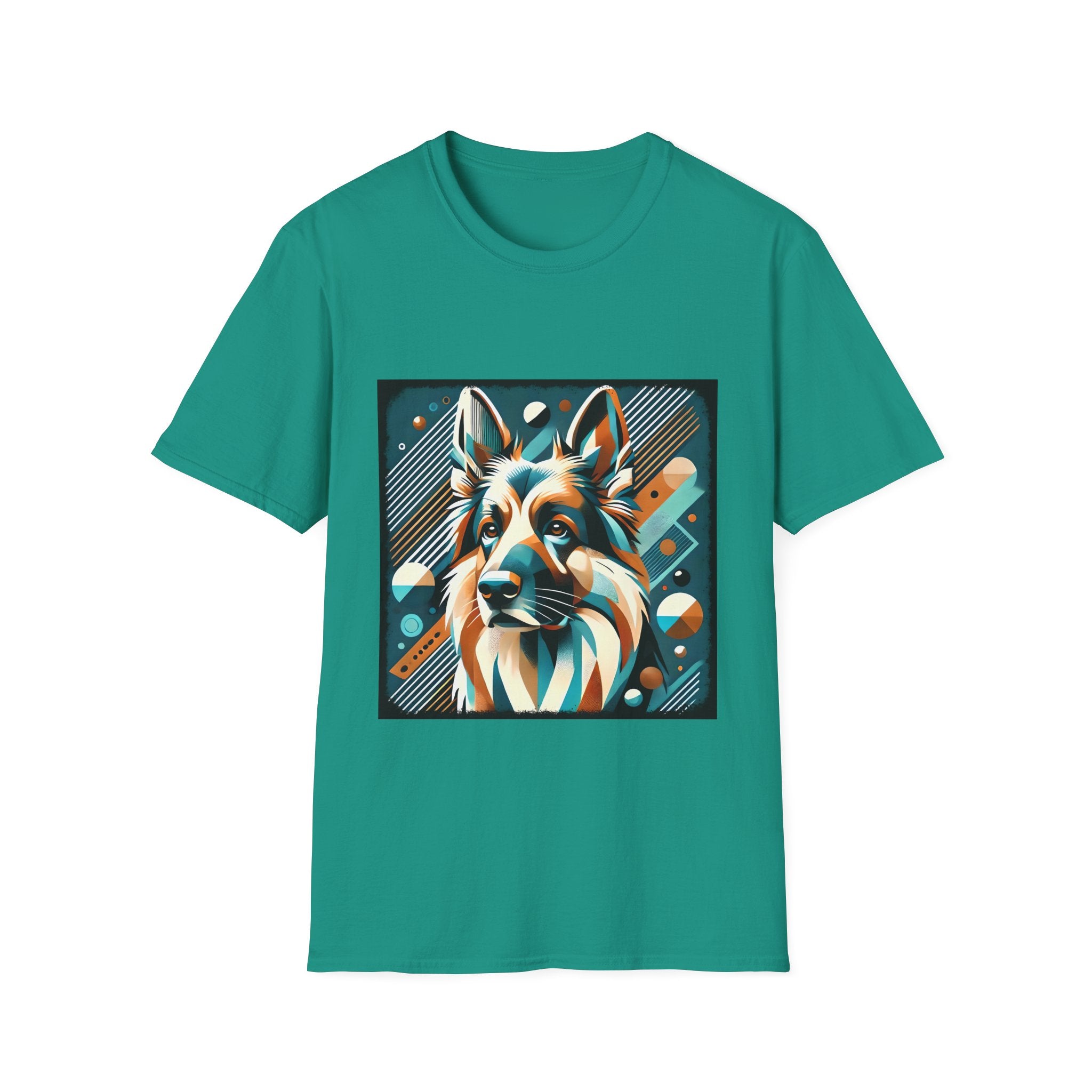 German Shepherd Vibrant Geometric | Unisex Dog T-Shirt