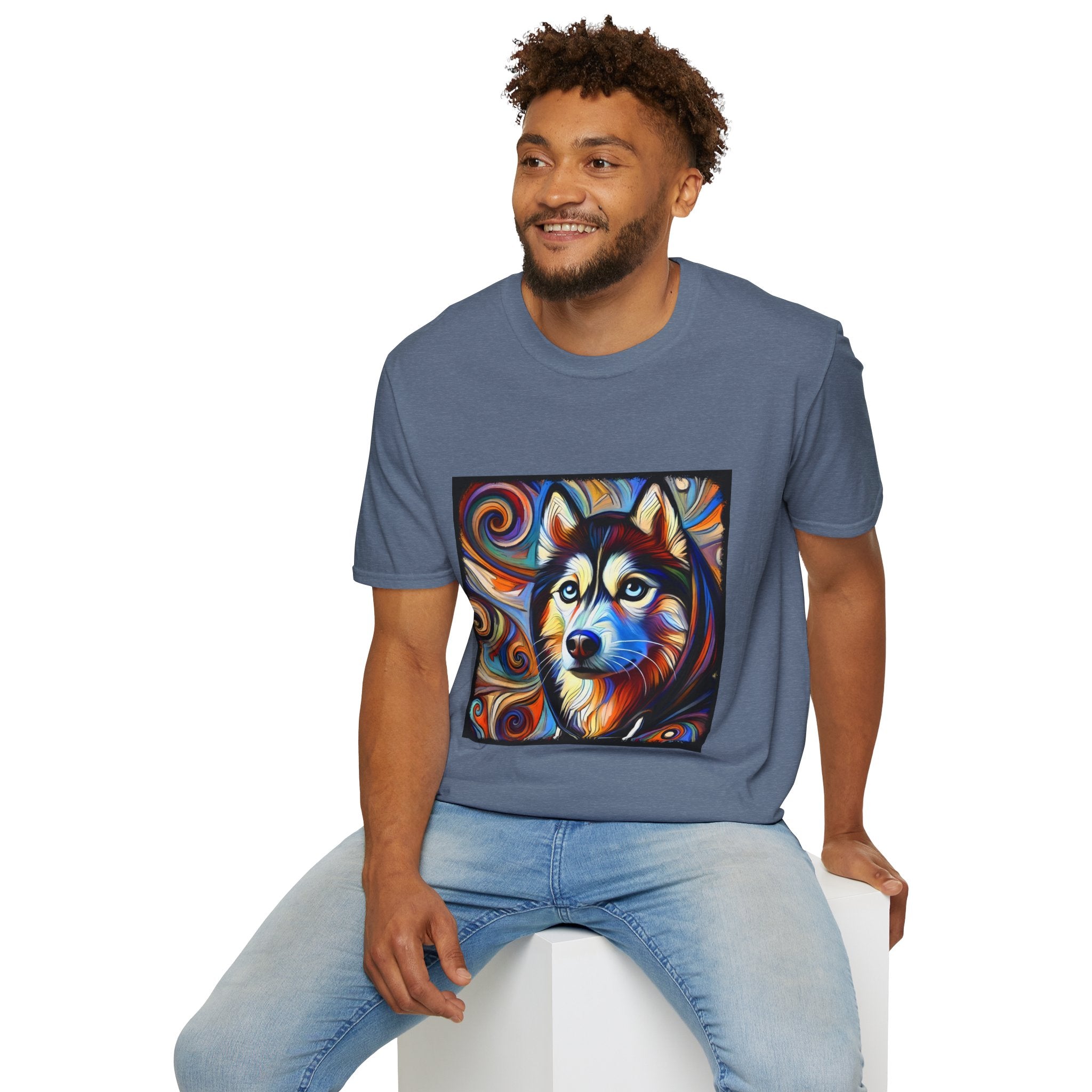 Siberian Husky Relaxed Swirl | Unisex Dog T-Shirt