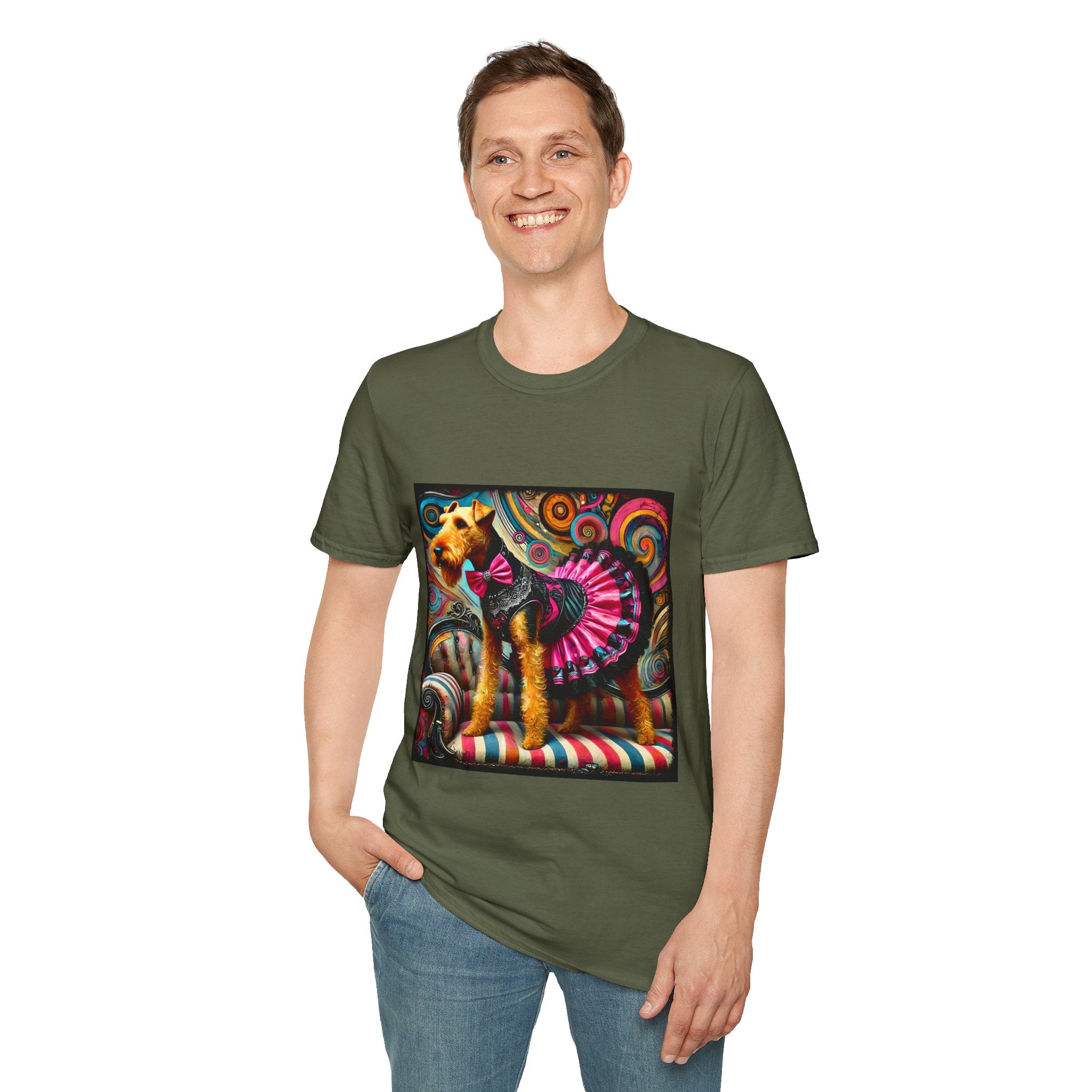 Airedale Terrier Fashionista | Unisex Dog T-Shirt