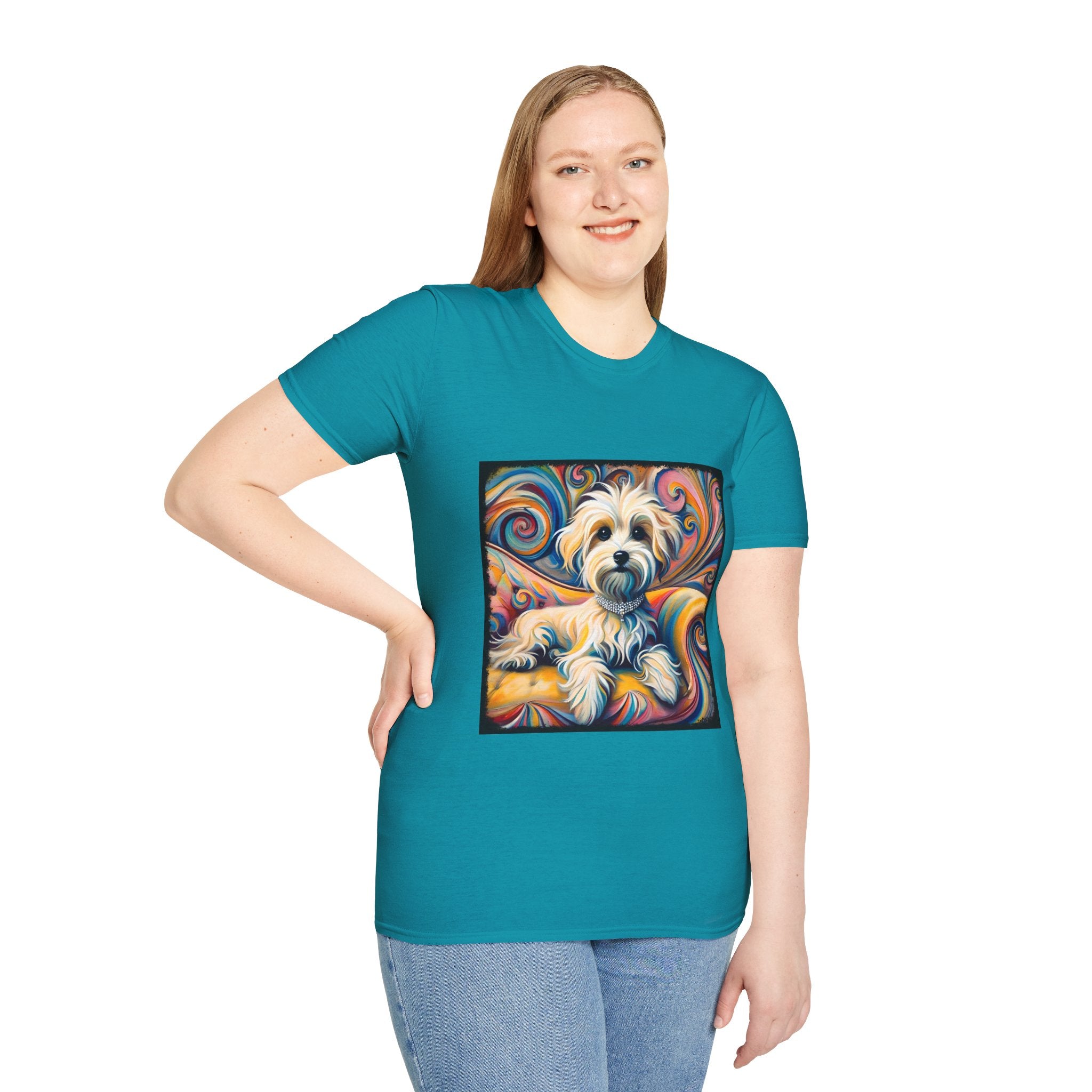 Havanese Whimsical Swirl |  Unisex Dog T-Shirt