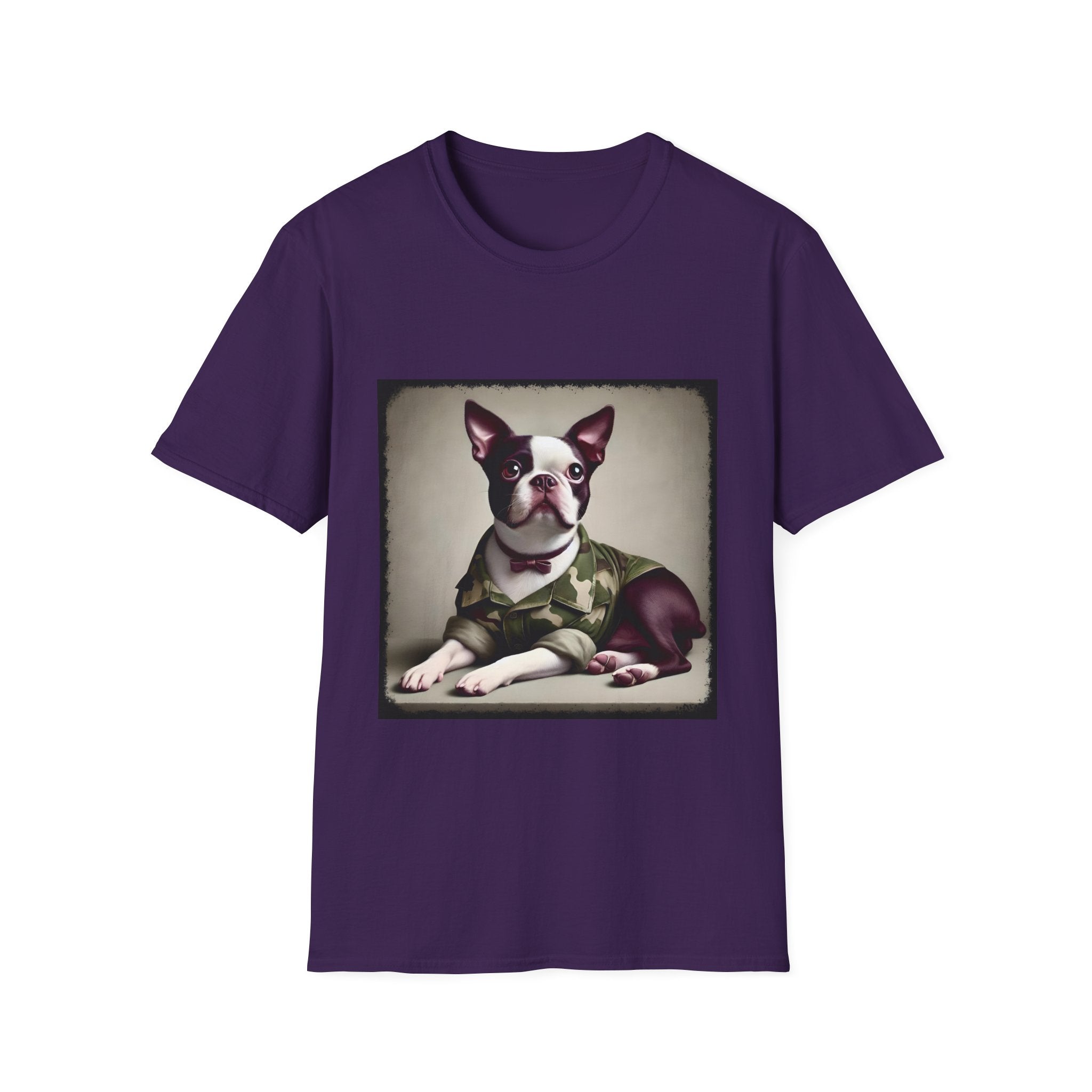 Boston Terrier Camo Cutie | Unisex Dog T-Shirt