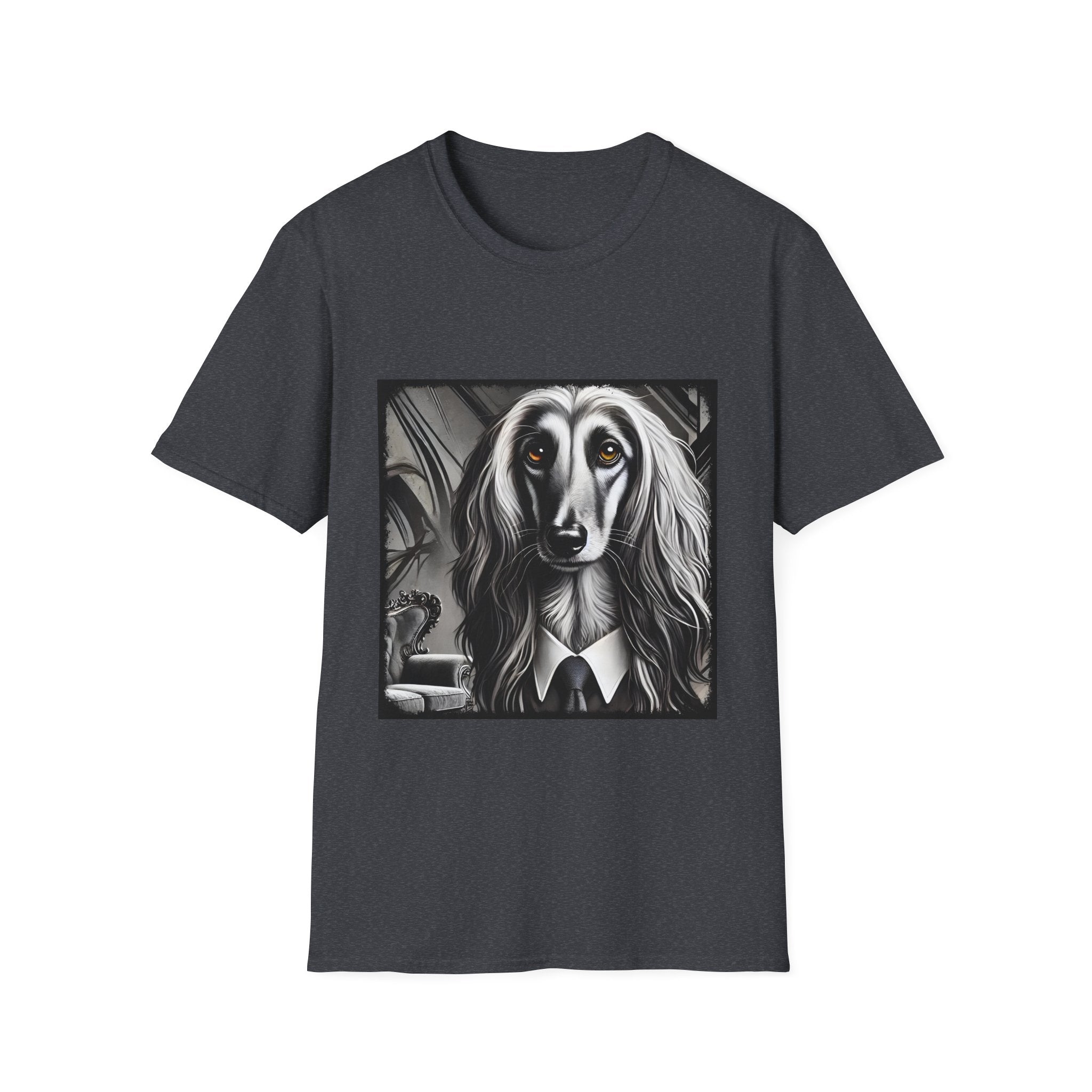 Afghan Hound B&W Bold Eyes | Unisex Dog T-Shirt