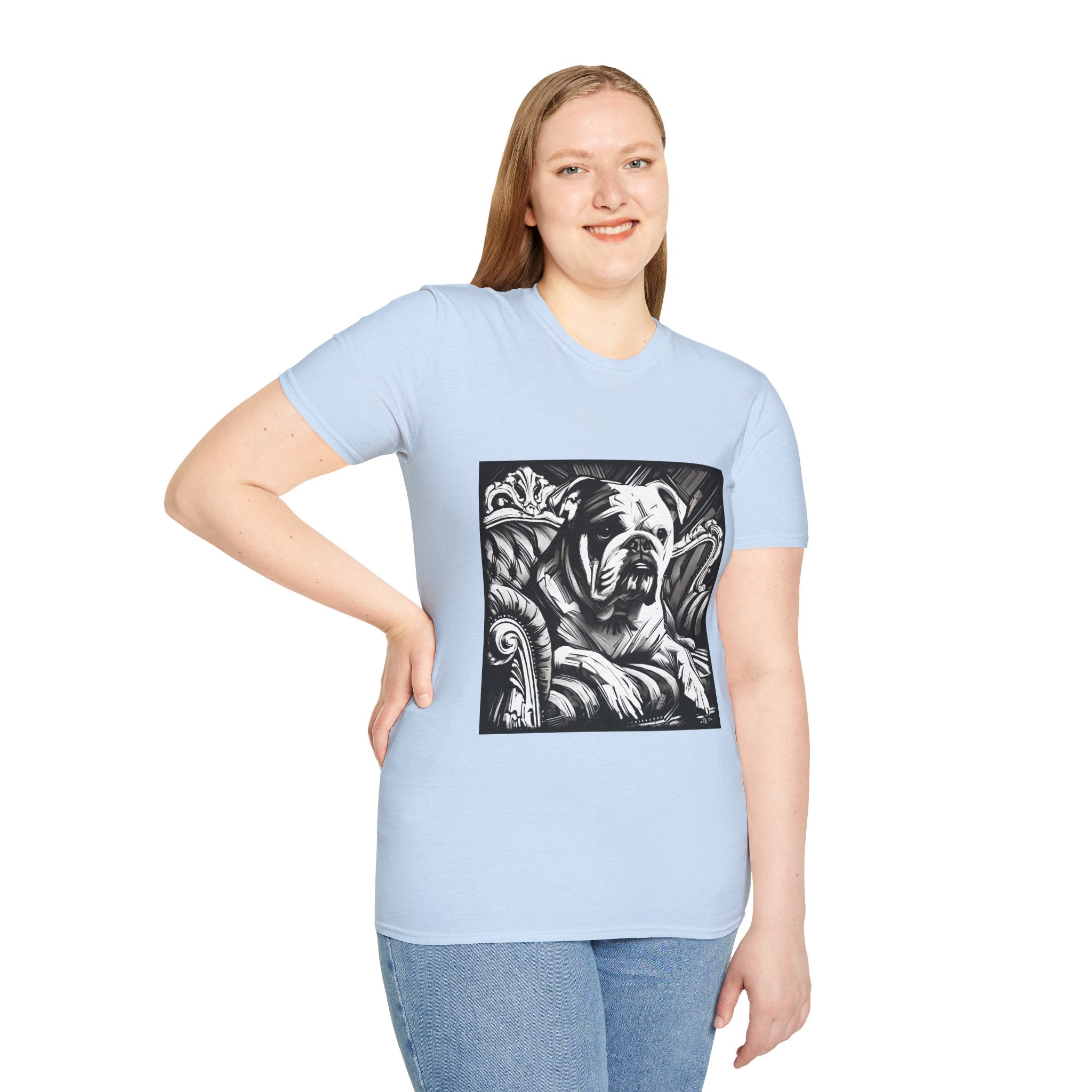Bulldog B&W Bold | Unisex Dog T-Shirt