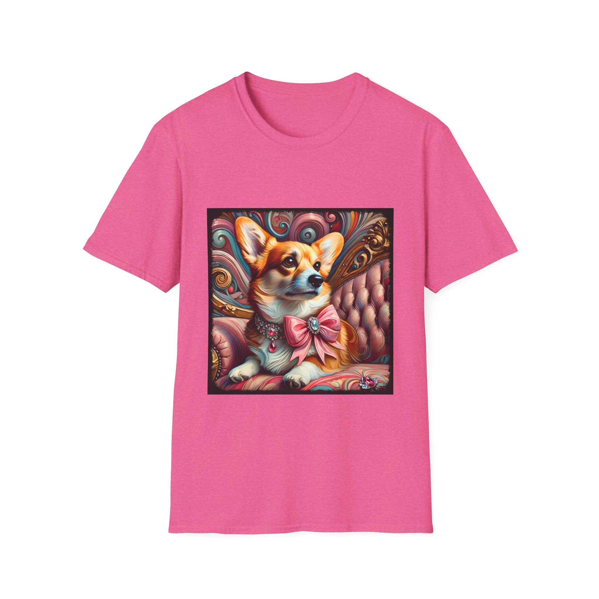 Pembroke Welsh Corgi Pink Swirl | Unisex Dog T-Shirt