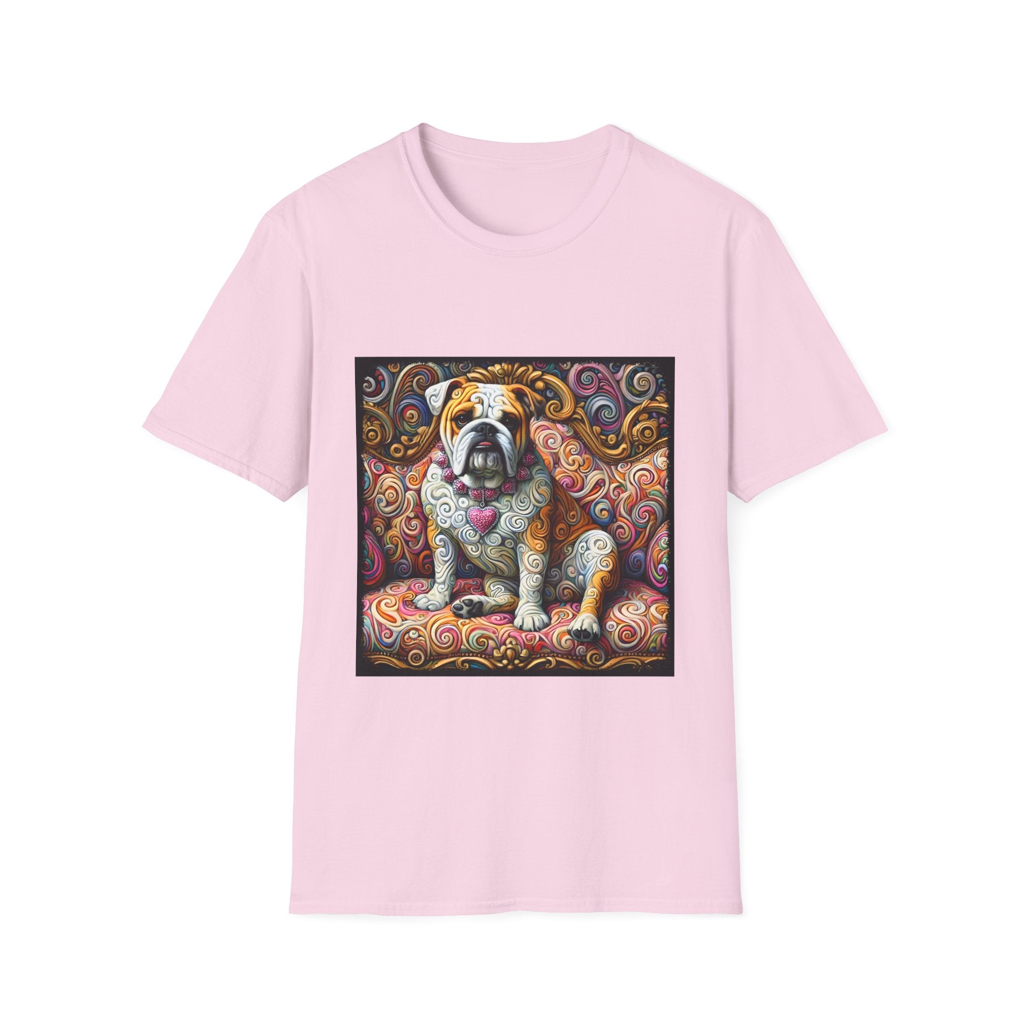 Bulldog Pink Diamond Swirl | Unisex Dog T-Shirt
