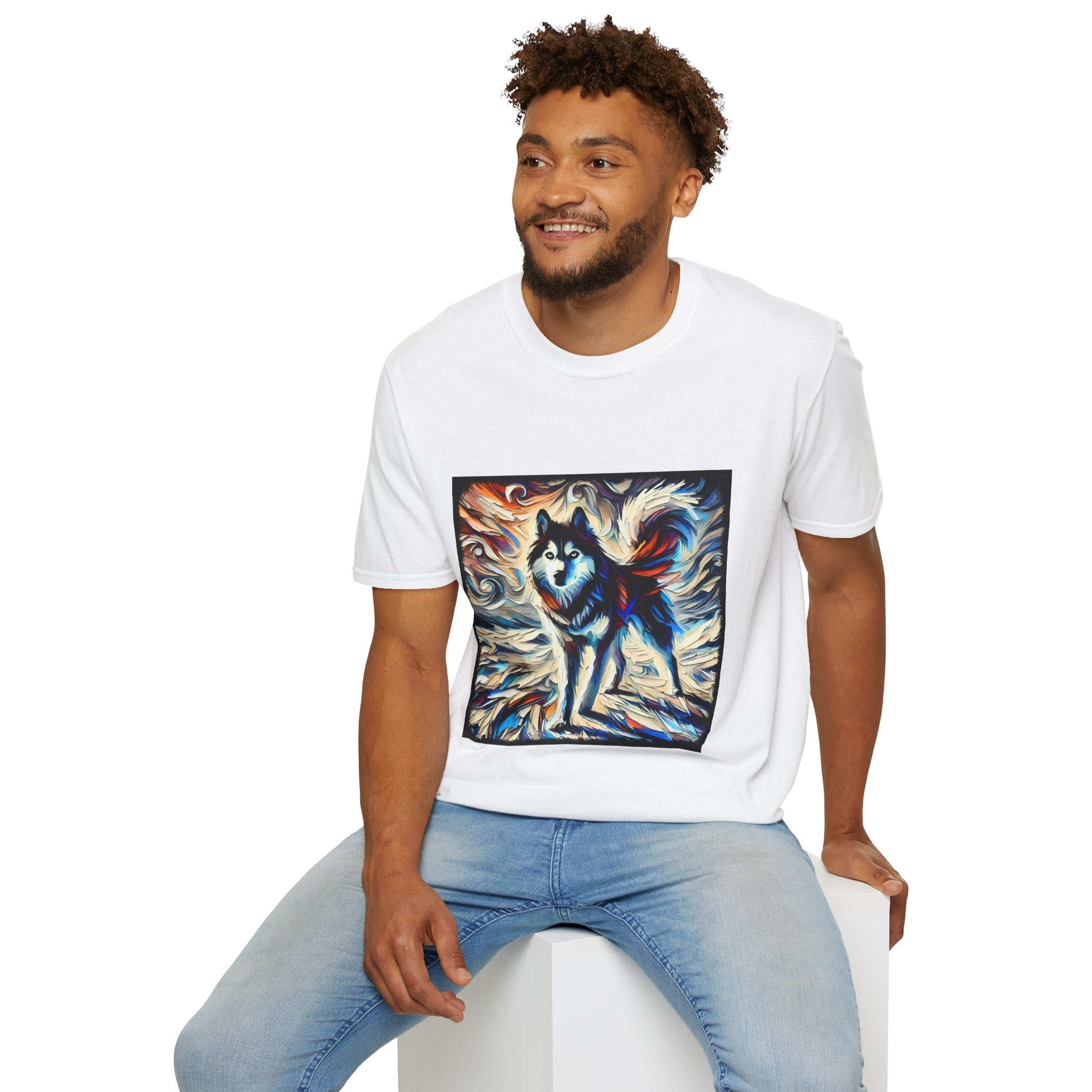 Siberian Husky Vivid Dream Swirl | Unisex Dog T-Shirt