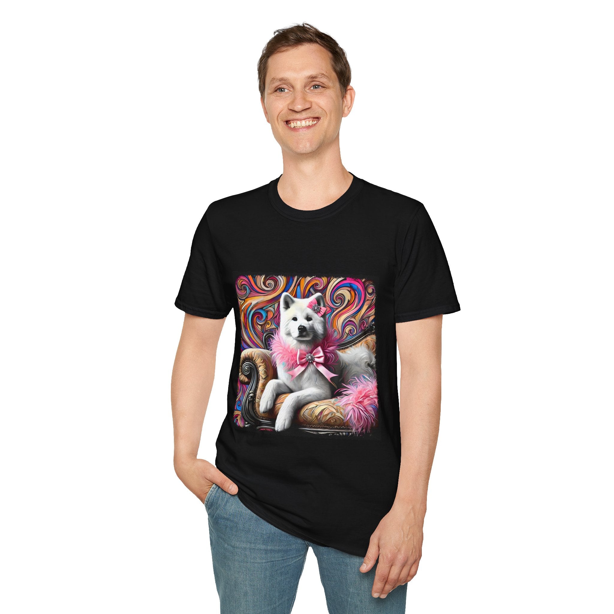 Akita Pink Sass Swirl | Unisex Dog T-Shirt
