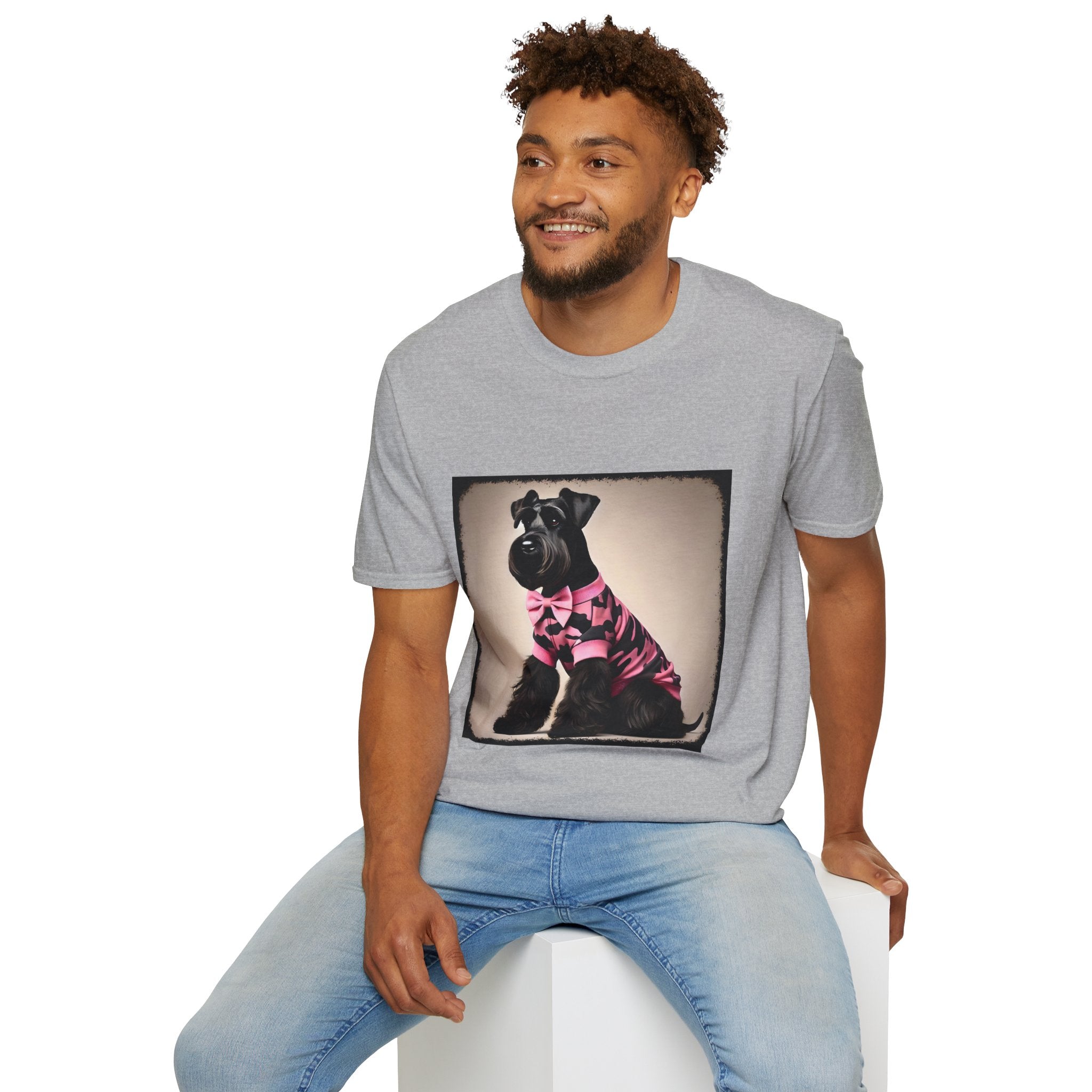 Schnauzer Pink Camo Cutie | Unisex Dog T-Shirt