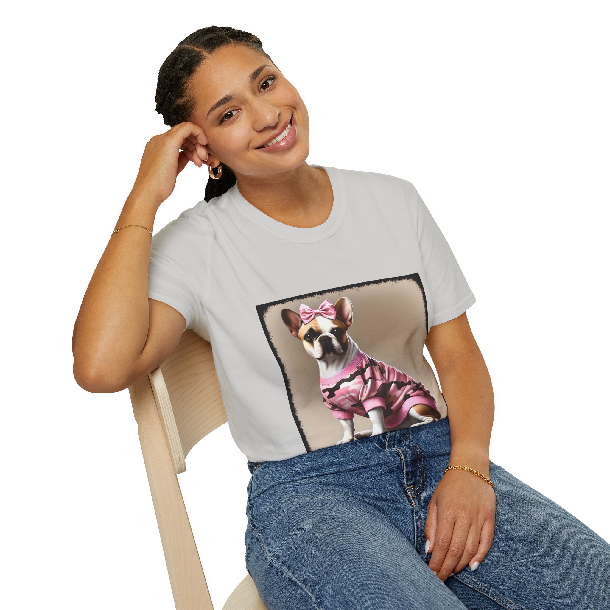 French Bulldog Camo Chic | Unisex Dog T-Shirt