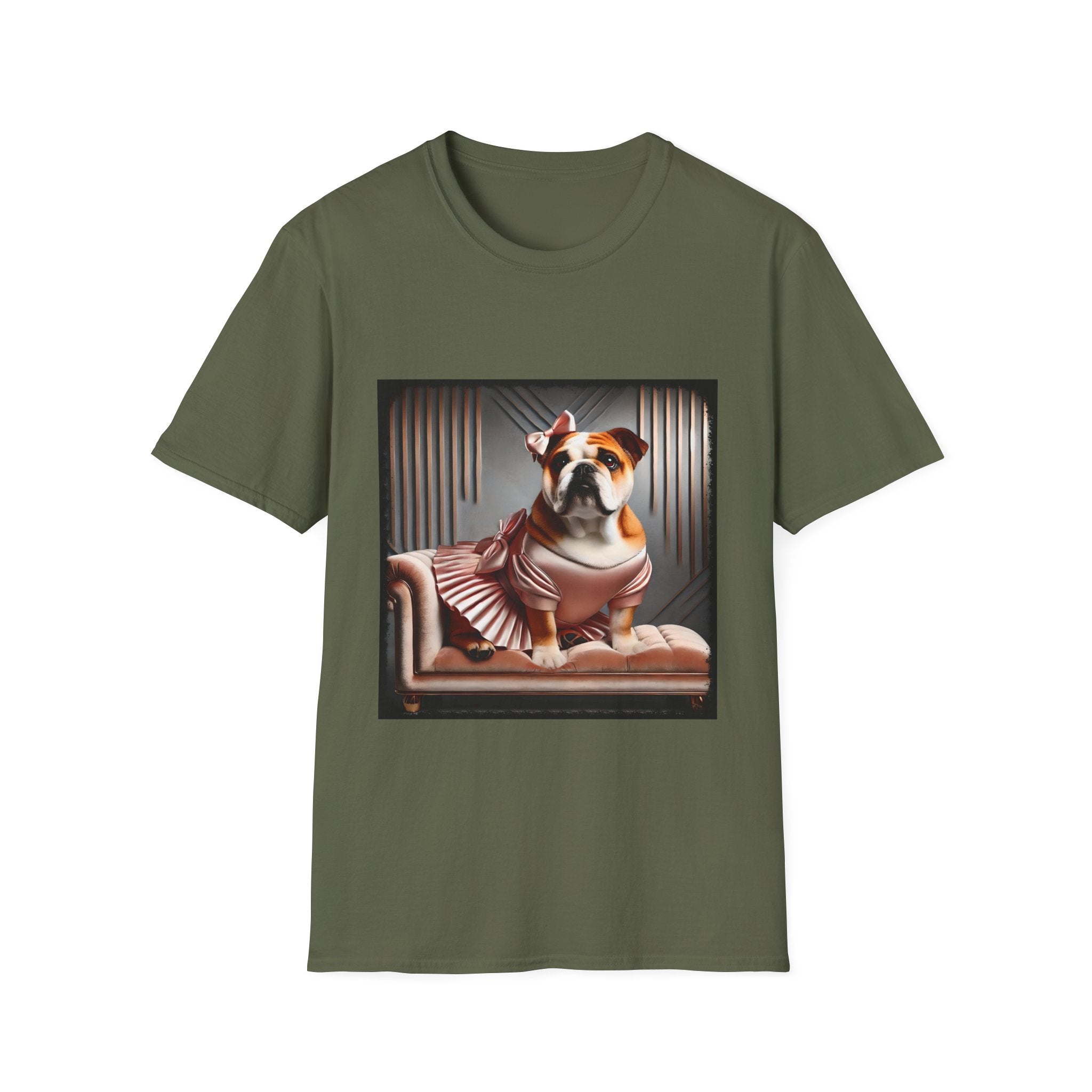 Bulldog Iconic Peach | Unisex Dog T-Shirt