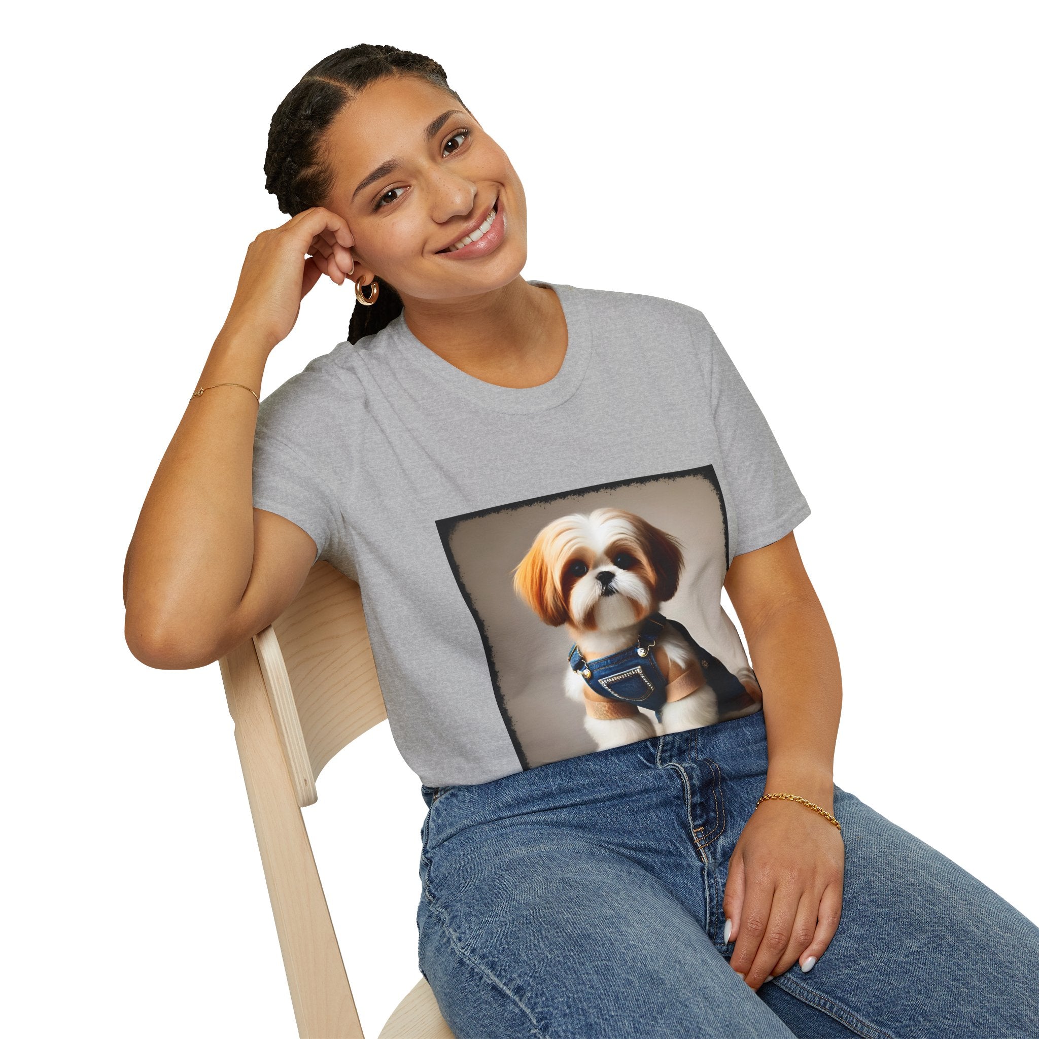 Shih Tzu Denim Mood | Unisex Dog T-Shirt