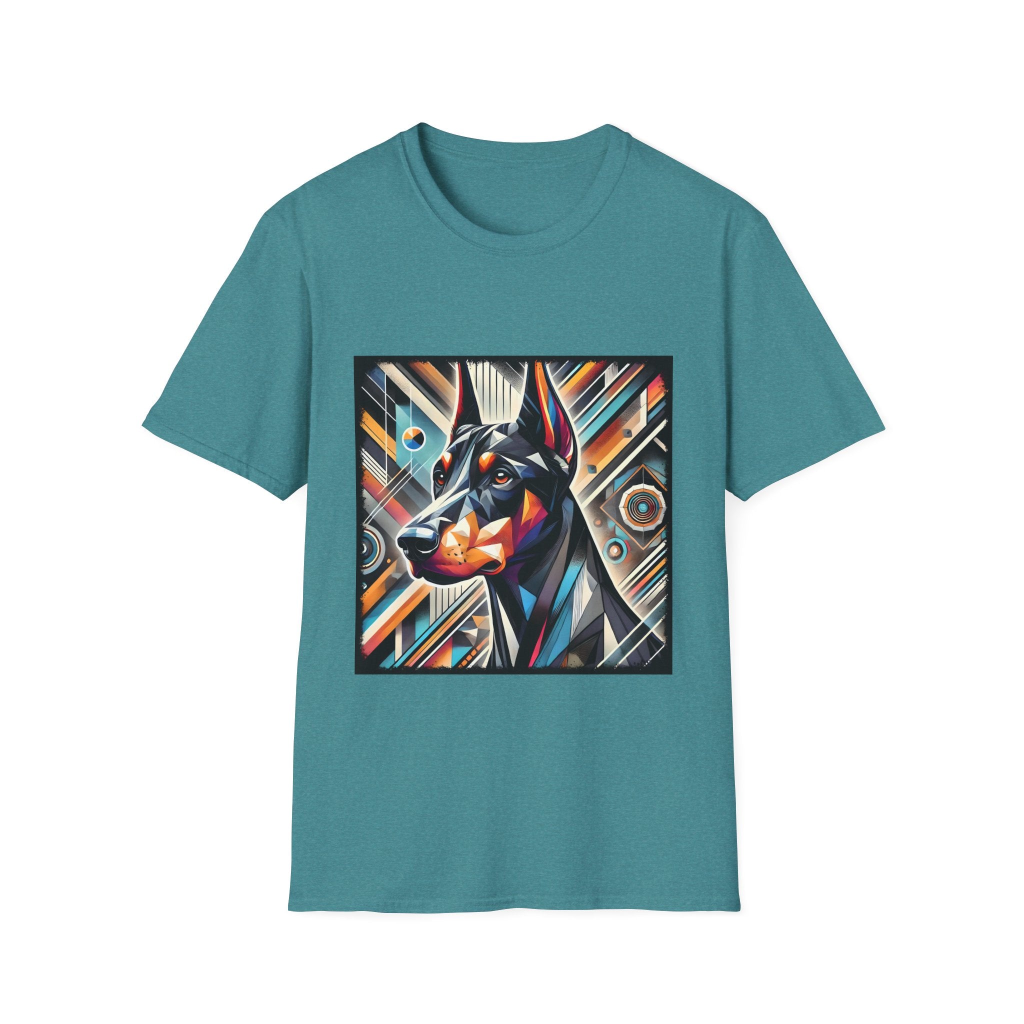 Doberman Pinscher Multicolored Geometric | Unisex Dog T-Shirt