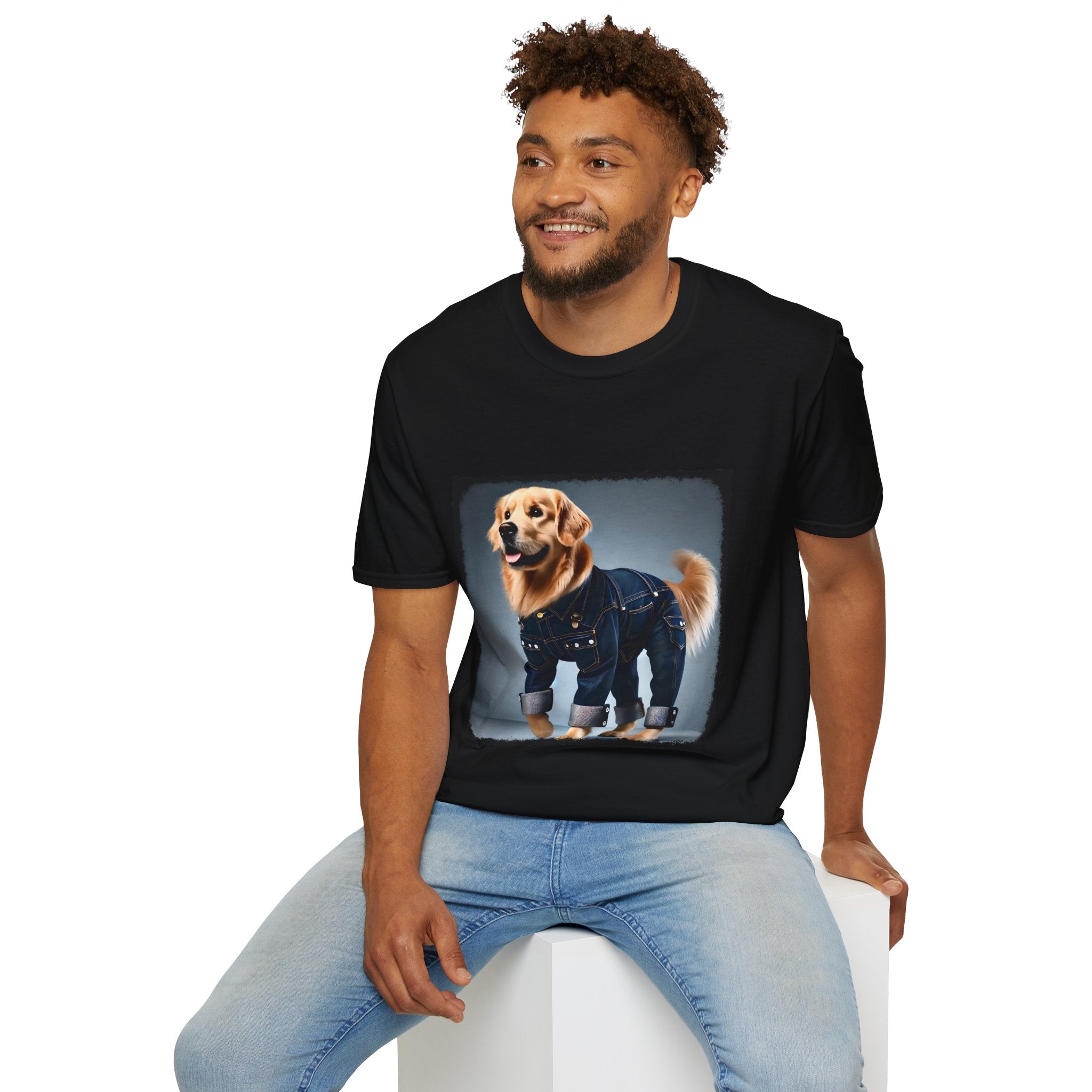 Golden Retriever Denim Diva | Unisex Dog T-Shirt