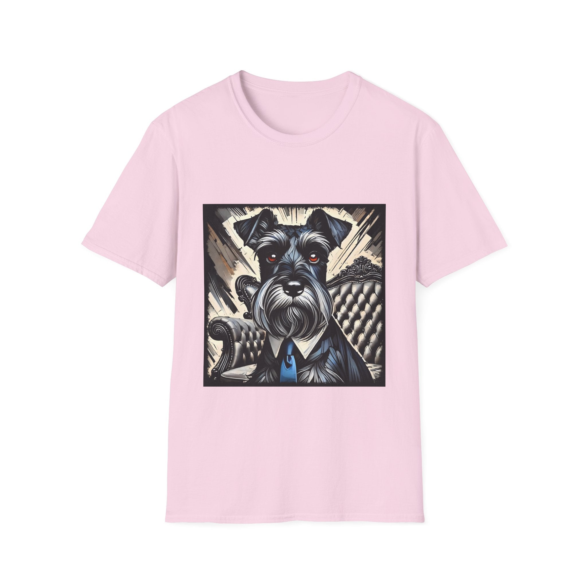 Schnauzer B&W Bold Eyes | Unisex Dog T-Shirt
