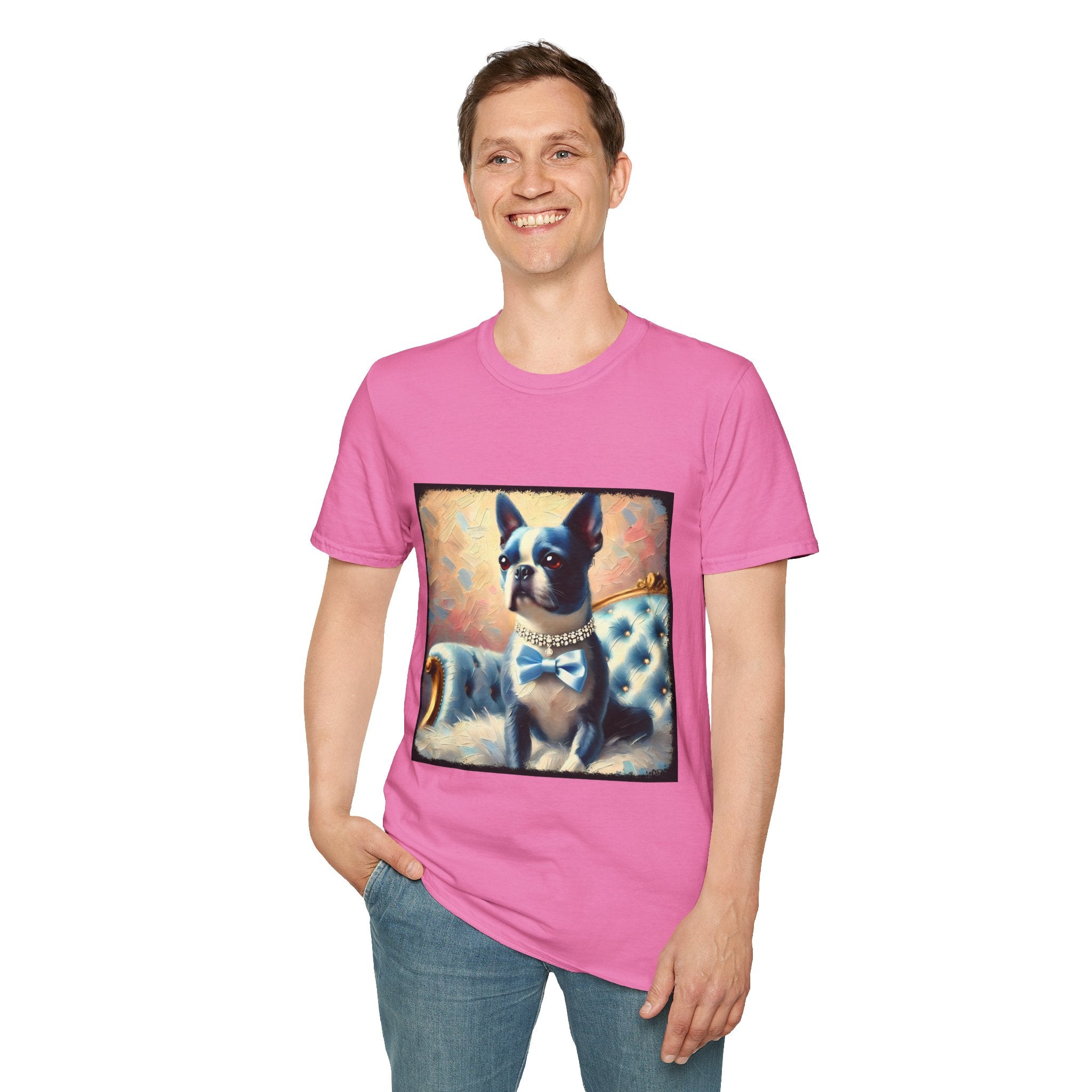 Boston Terrier Blue Classic | Unisex Dog T-Shirt