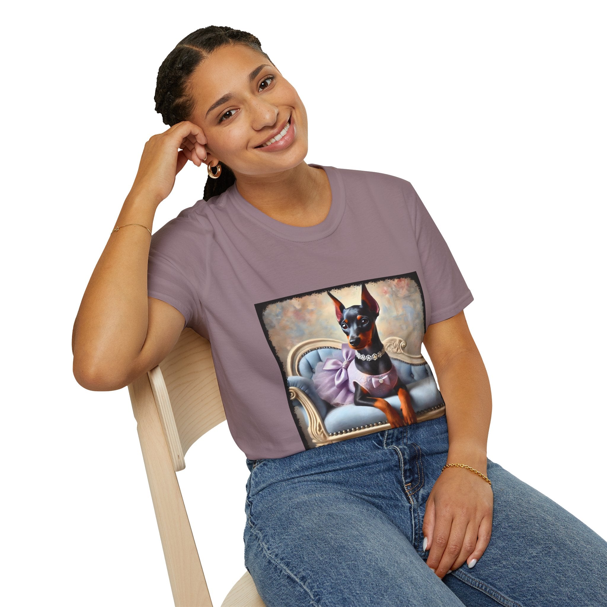 Doberman Pinscher Purple Princess Classic | Unisex Dog T-Shirt