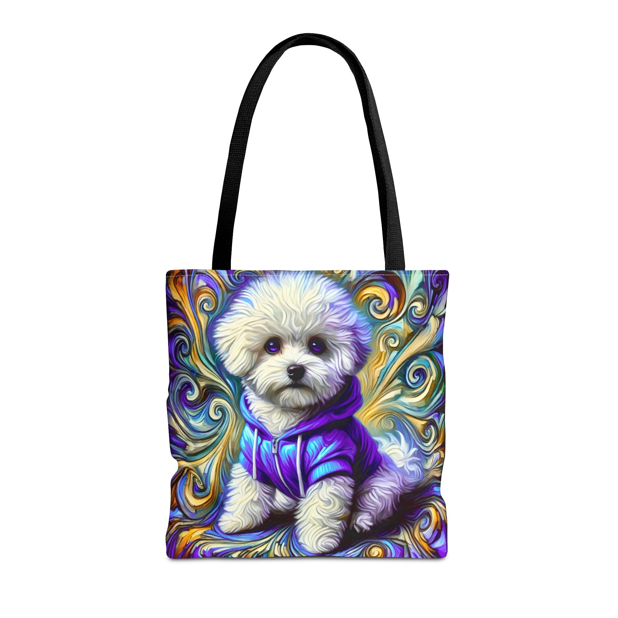 Bichon Frise Electric Swirl | Dog Themed Tote Bag