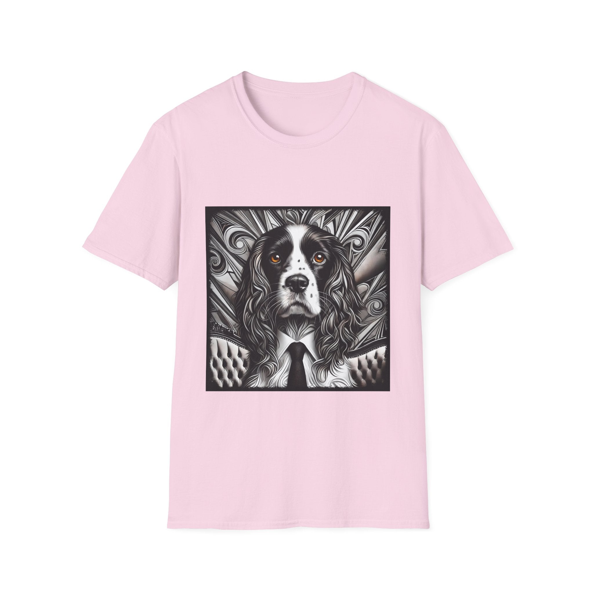 English Springer Spaniel B&W Bold Eyes | Unisex Dog T-Shirt