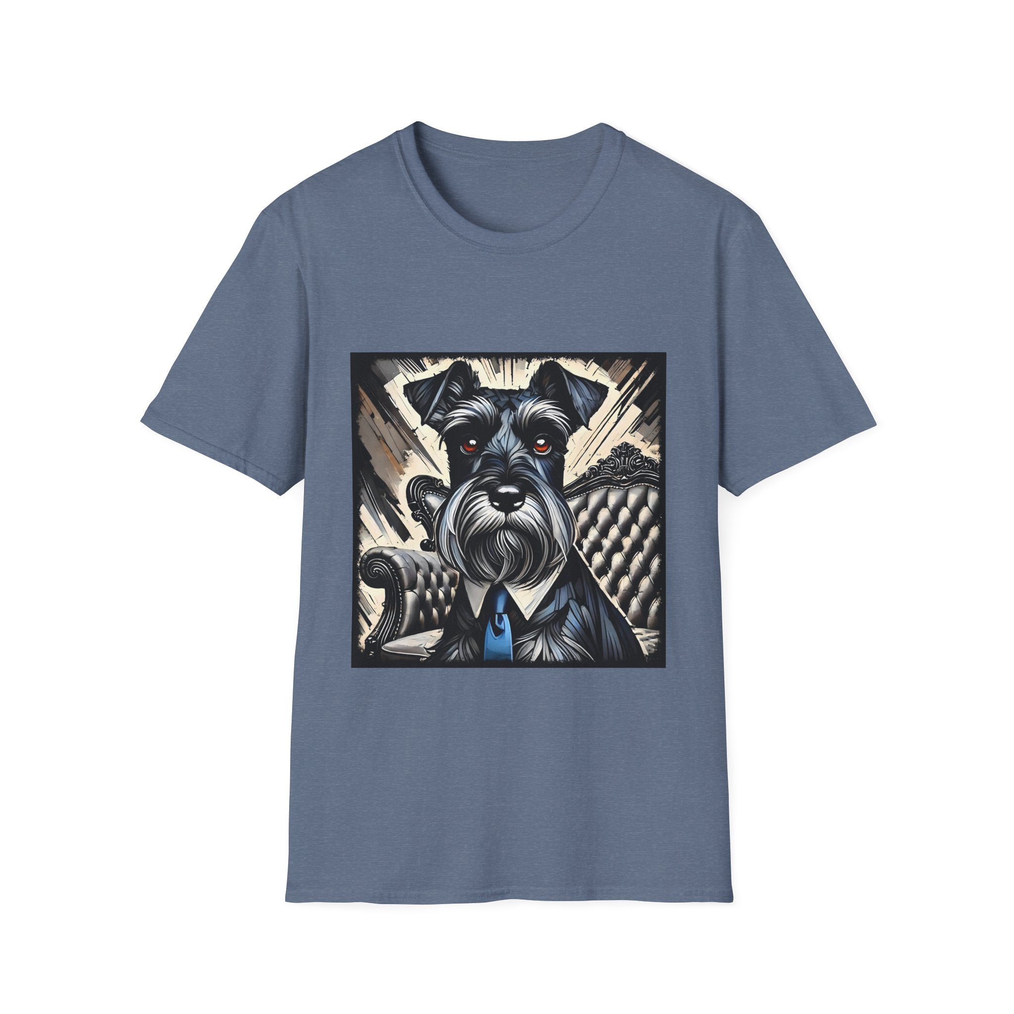 Schnauzer B&W Bold Eyes | Unisex Dog T-Shirt