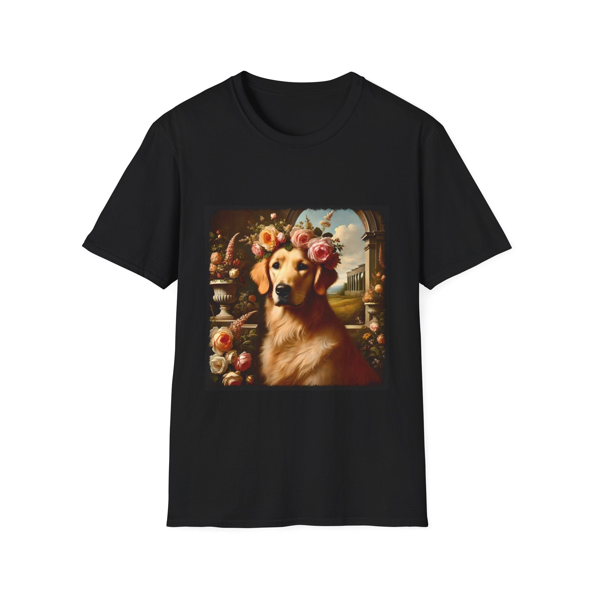 Golden Retriever Garden Bliss | Unisex Dog T-Shirt