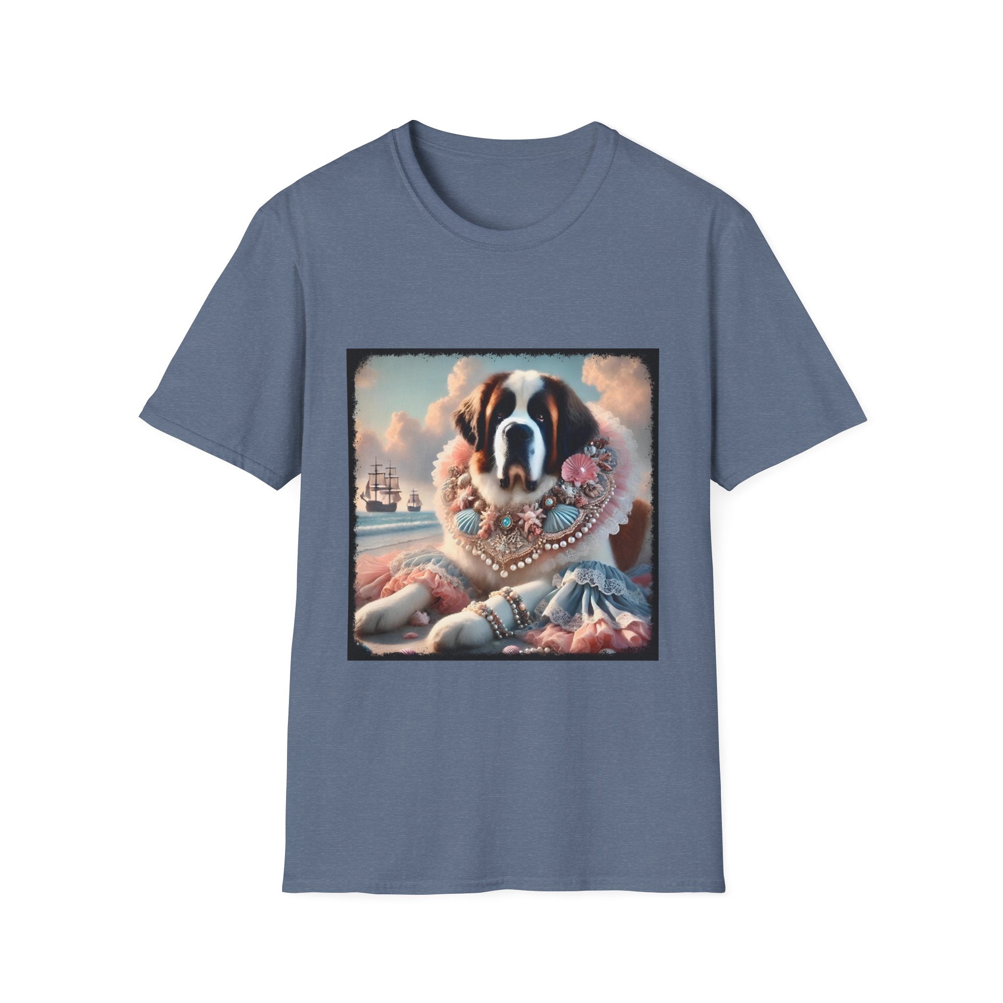Saint Bernard Beach Beauty | Unisex Dog T-Shirt