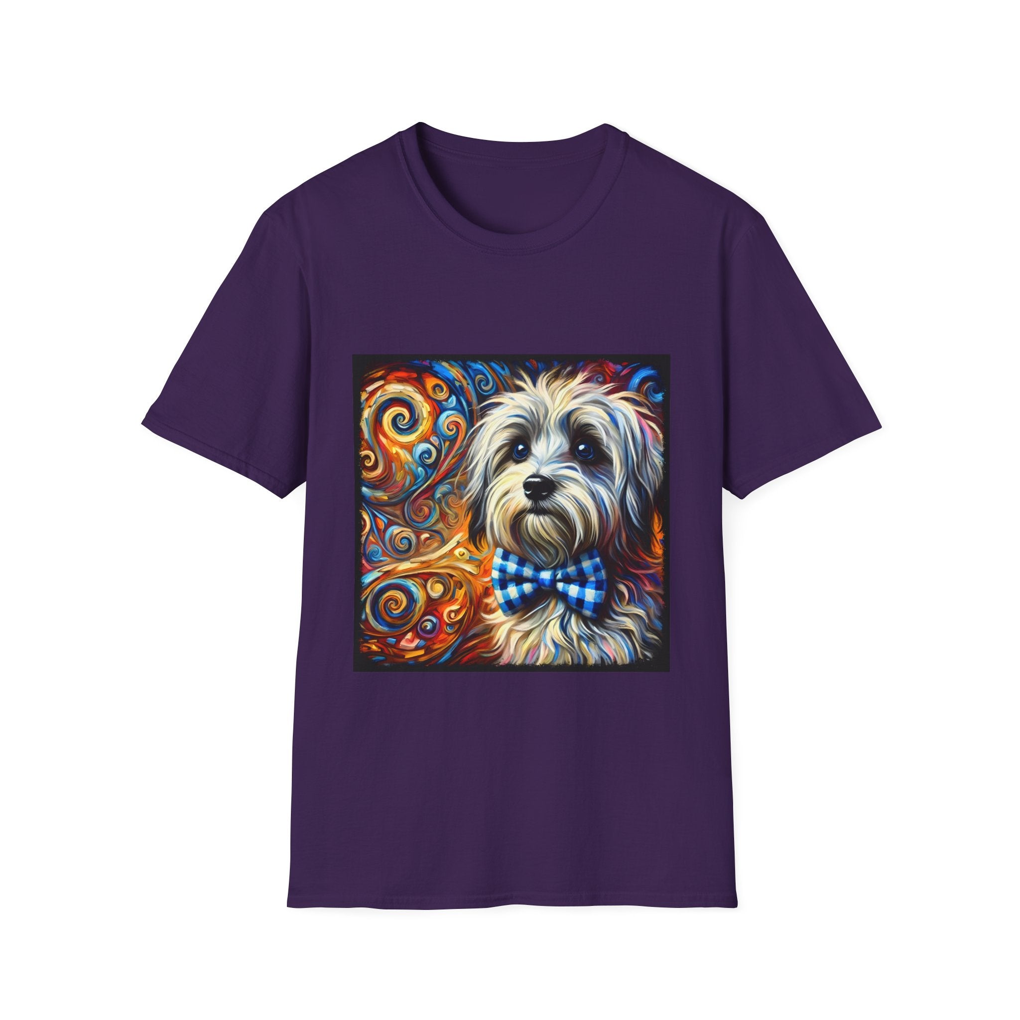Havanese Bowtie Swirl |  Unisex Dog T-Shirt