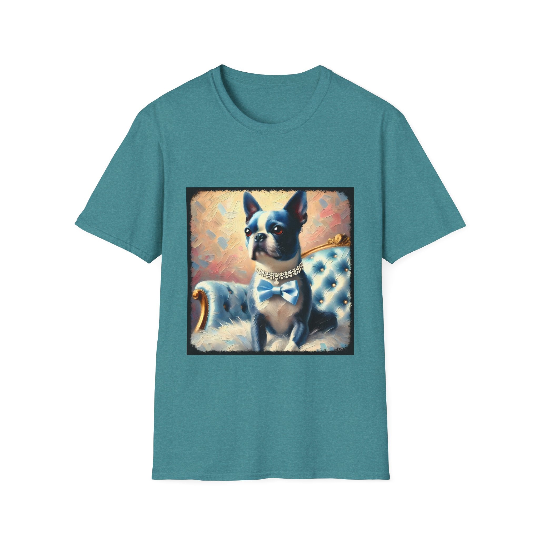 Boston Terrier Blue Classic | Unisex Dog T-Shirt