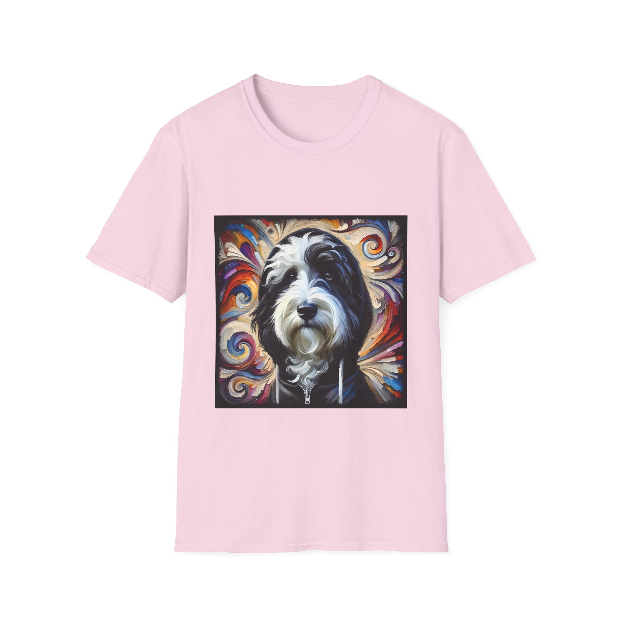 Sheepadoodle Black Hoodie Swirl | Unisex Dog T-Shirt