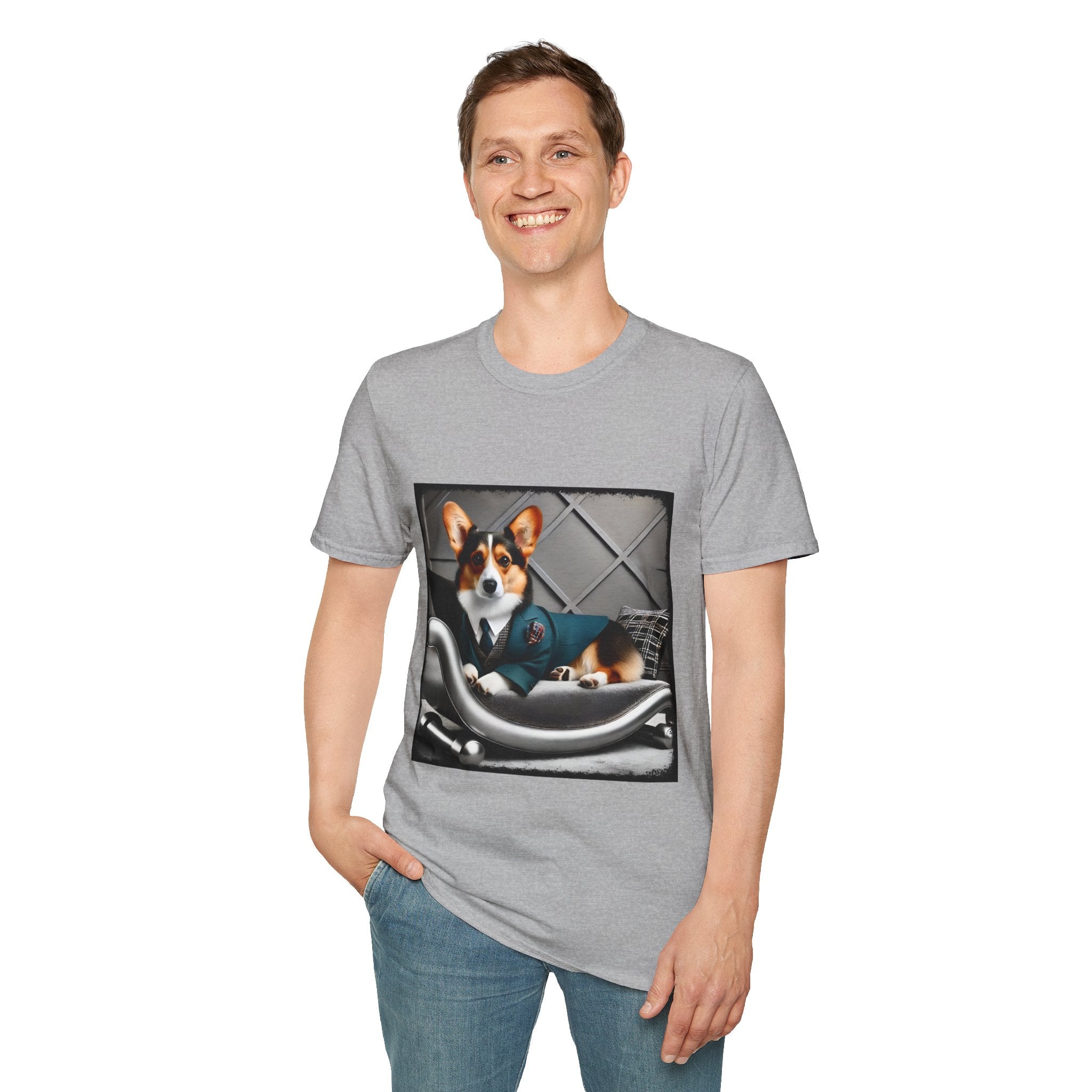 Pembroke Welsh Corgi Chic Chap | Unisex Dog T-Shirt