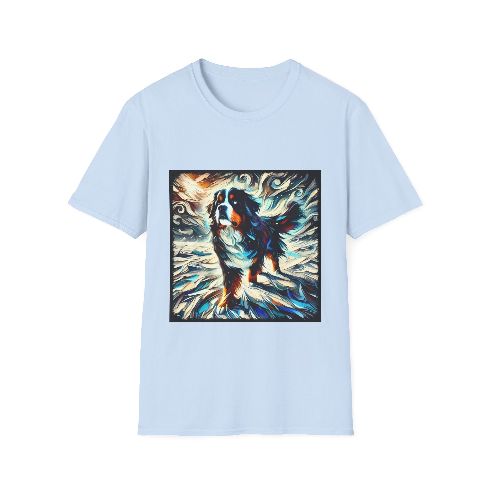 Bernese Mountain Dog Snow Swirl | Unisex Dog T-Shirt