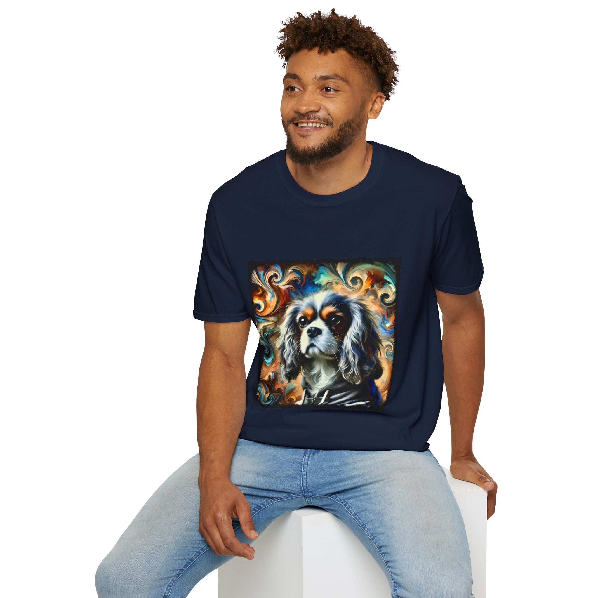 Cavalier King Charles Spaniel Silver Swirl | Unisex Dog T-Shirt